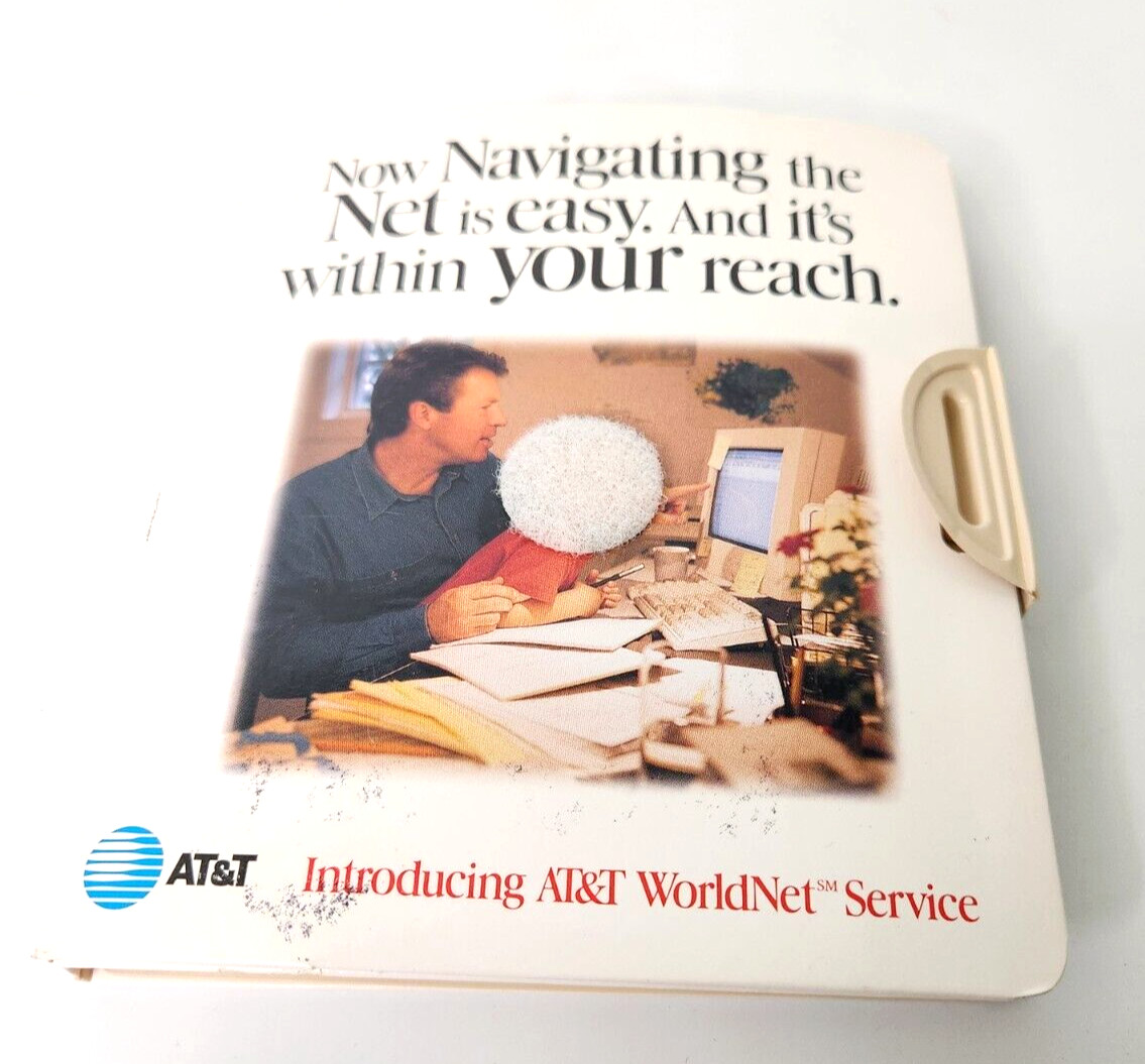 AT&T WorldNet Service 3.5″ installation diskettes Windows version 1996 Netscape