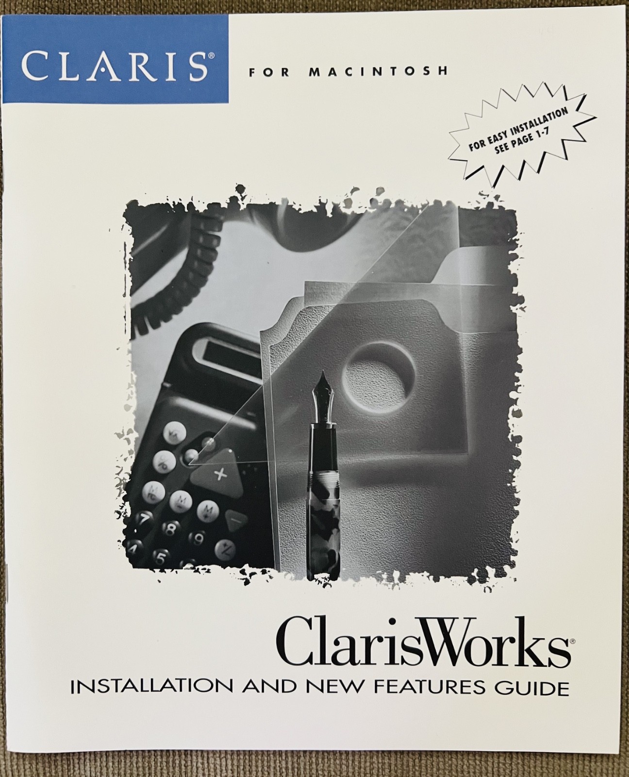 VINTAGE Macintosh ClarisWorks Software v. 2.1 (T1536LL/A) 1994 MINT