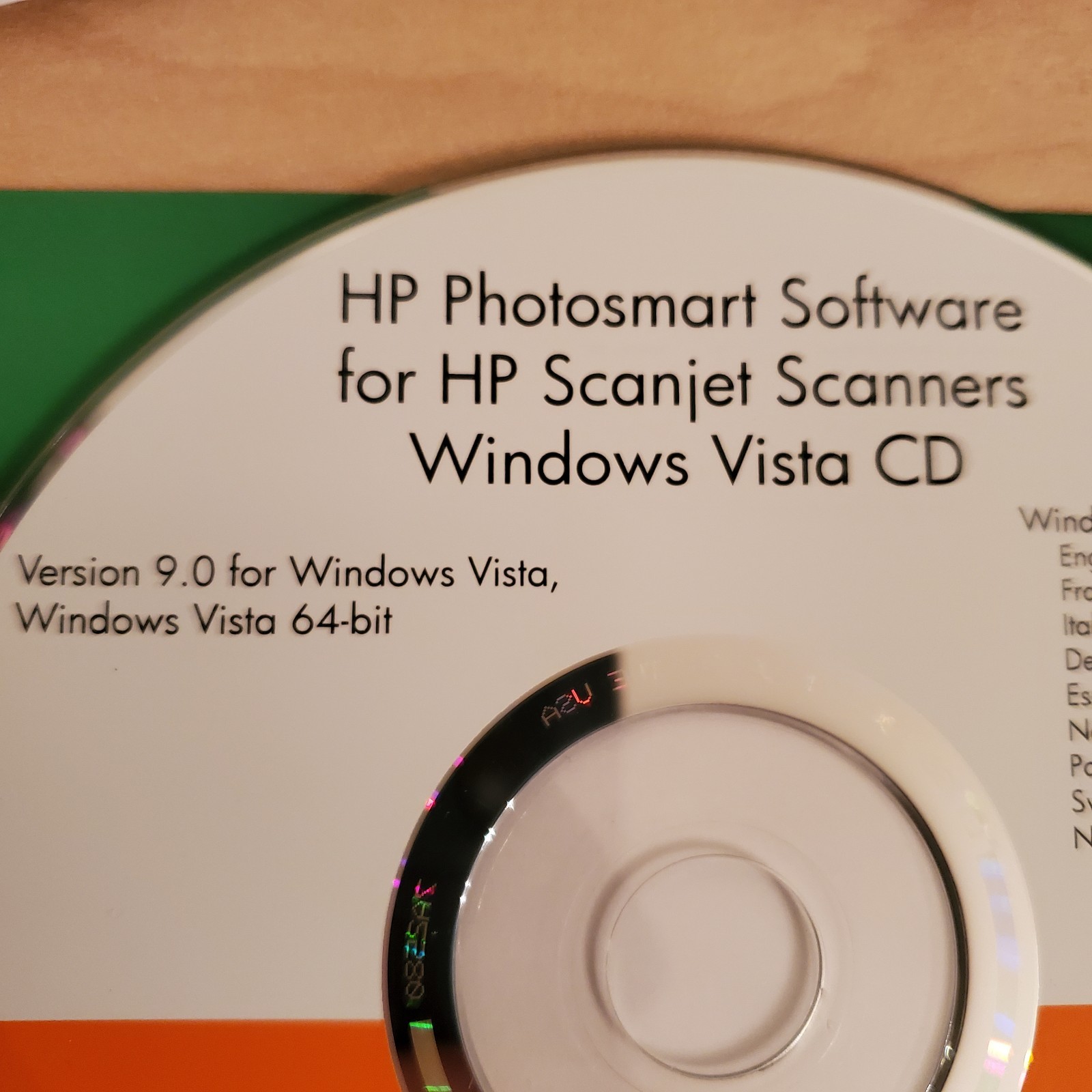 HP PHOTOSMART SOFTWARE For Scanjet Scanners V9.0 For Windows Vista L1956-10015