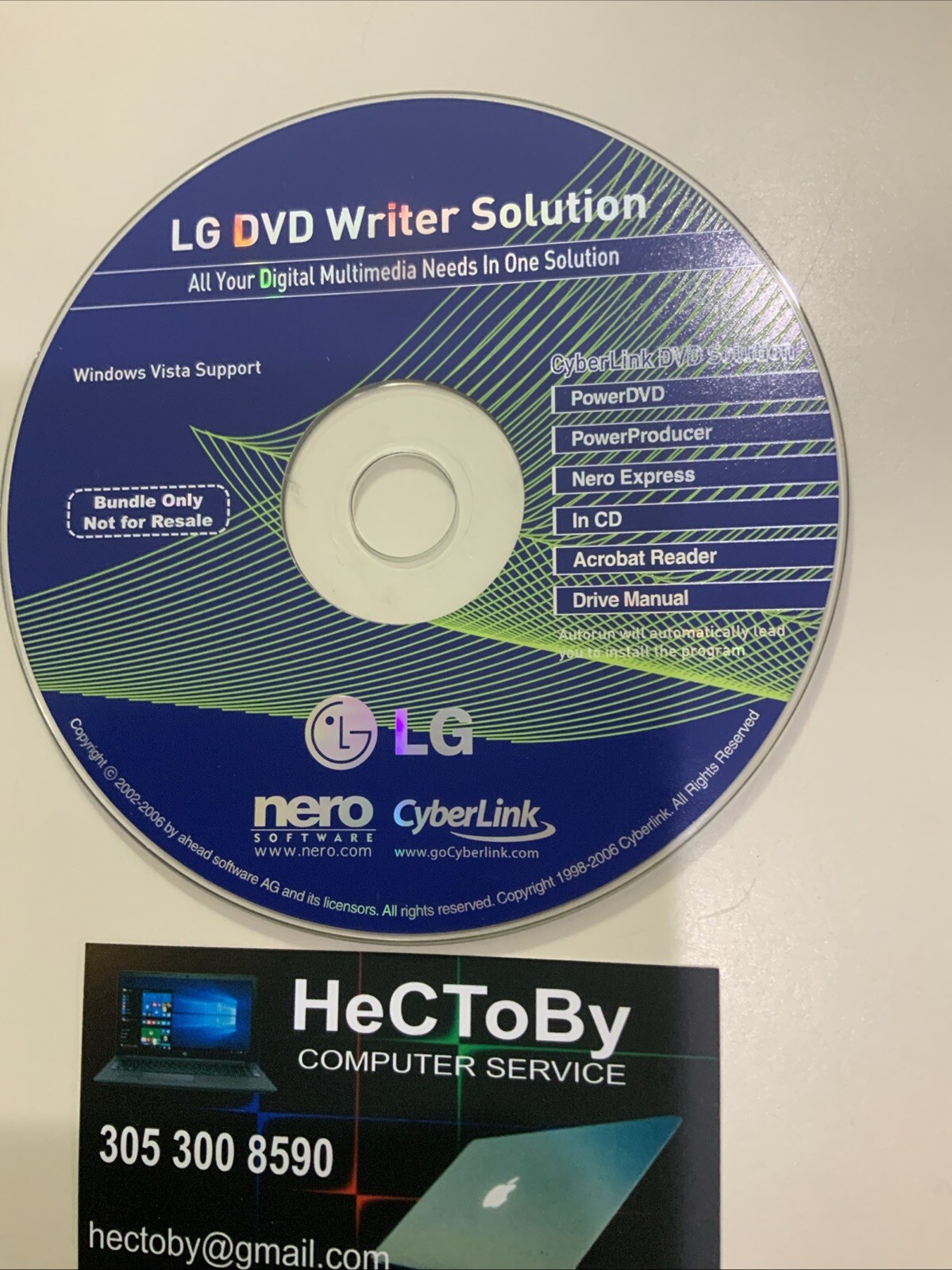 Nero 2002-2006 LG CyberLink DVD Writer Solution CD Disc PowerDVD POWERPRODUCER