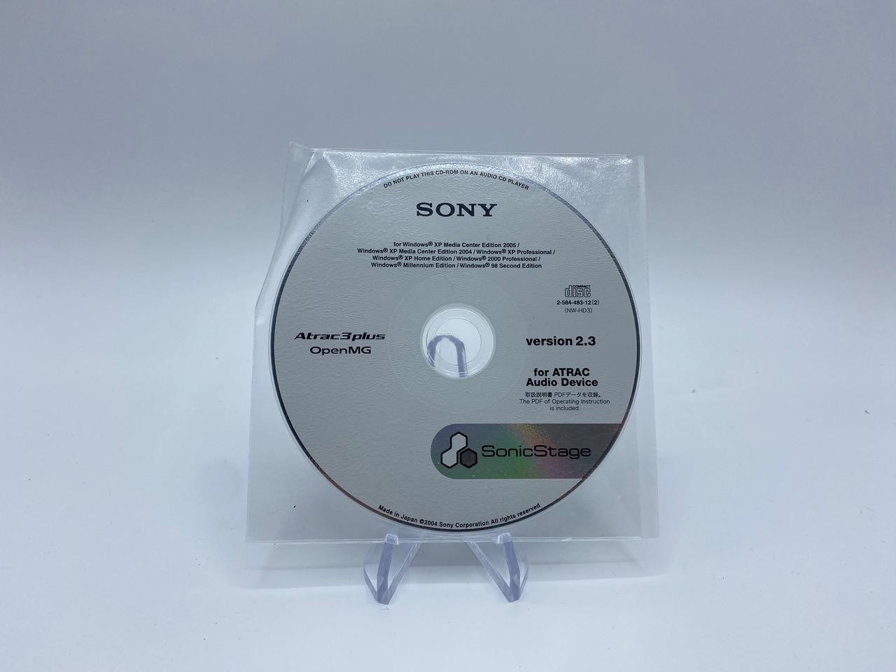 Sony SonicStage Version V2.3 for ATRAC Audio Device Made in Japan (2-103-206-13)