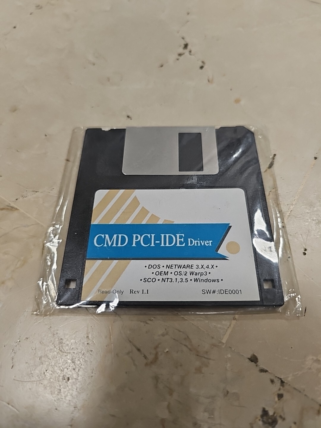 FLOPPY DISK CMD PCI-IDE DRIVER DOS NETWARE OEM SCO NT3 WINDOWS REV 1.1 IDE0001