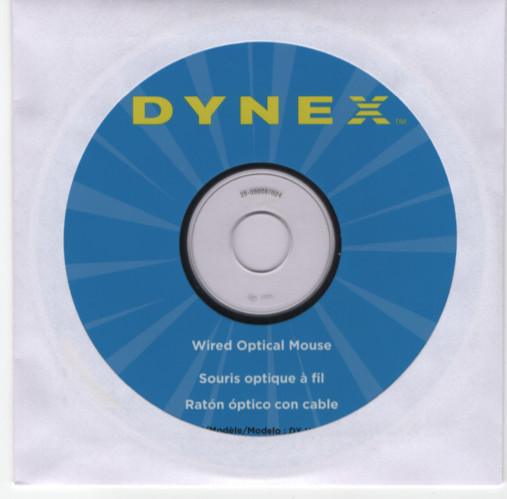 Dynex DX-WOM2 Wired Optical Mouse Driver & Utility Software CD-ROM (2006)