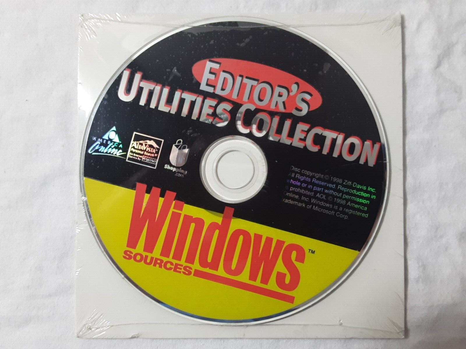 retro 1998 CD-Rom Windows Sources Editor’s Utilities Collection FREE SHIPPING