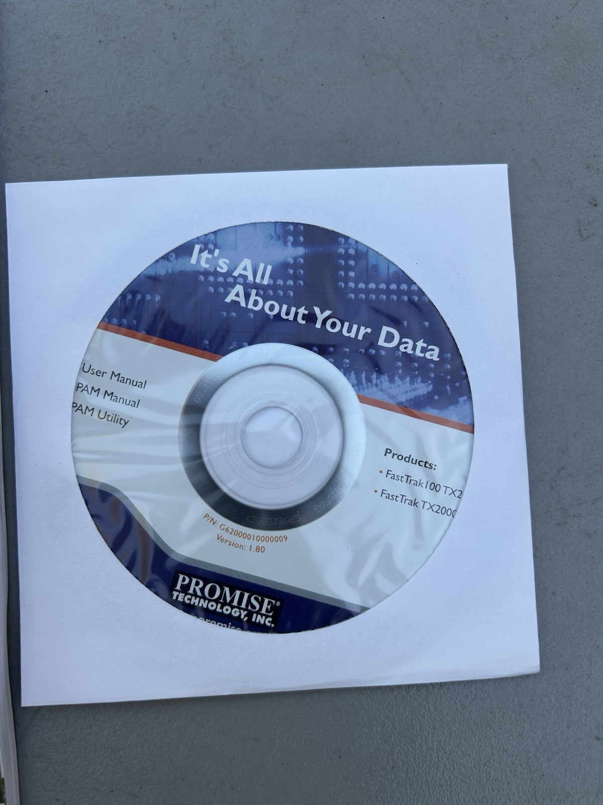 Promise FastTrak100 TX LP Series Original User Manual and Driver CD Disc Bundle