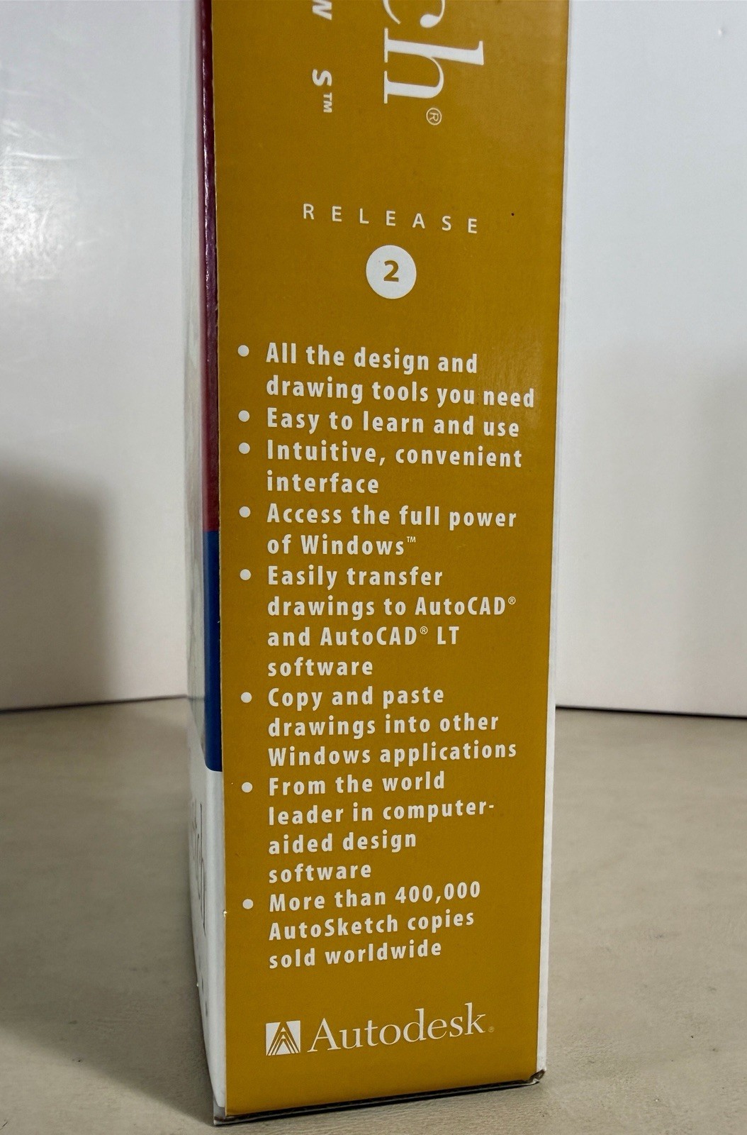 AutoDesk AutoSketch Release 2 for Windows 3.1 on 3.5″ Floppy Disks Brand New