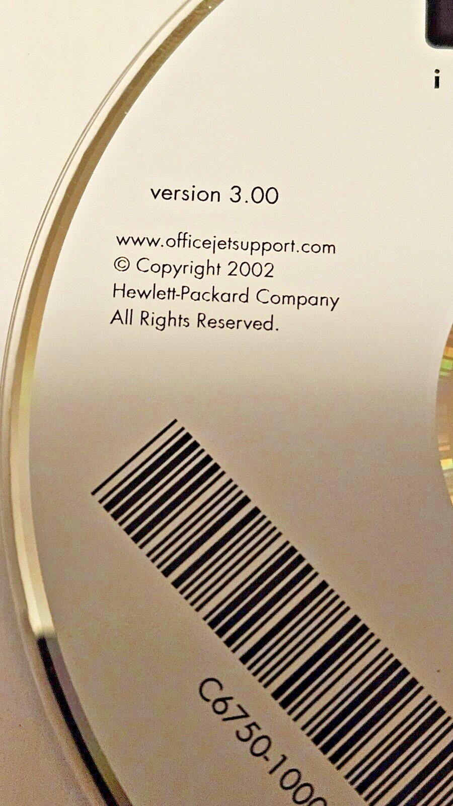 HP Officejet K Series Printer Installation Disc – Ver 3.00 – C6750-10001 – Good