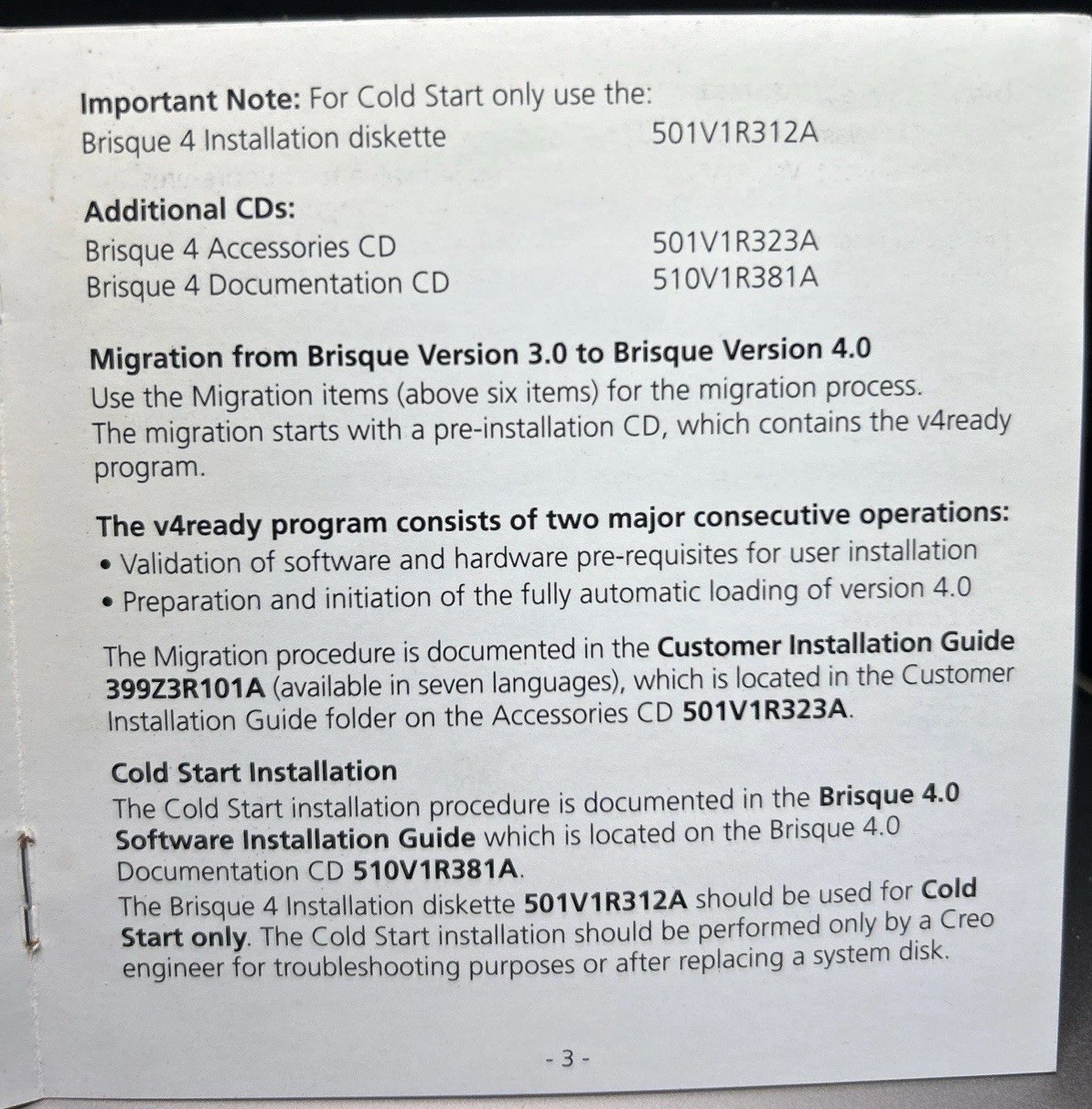 Creo Brisque 4.0.97 RIP Software Installation Kit – 8 Disks + Docs – Legacy