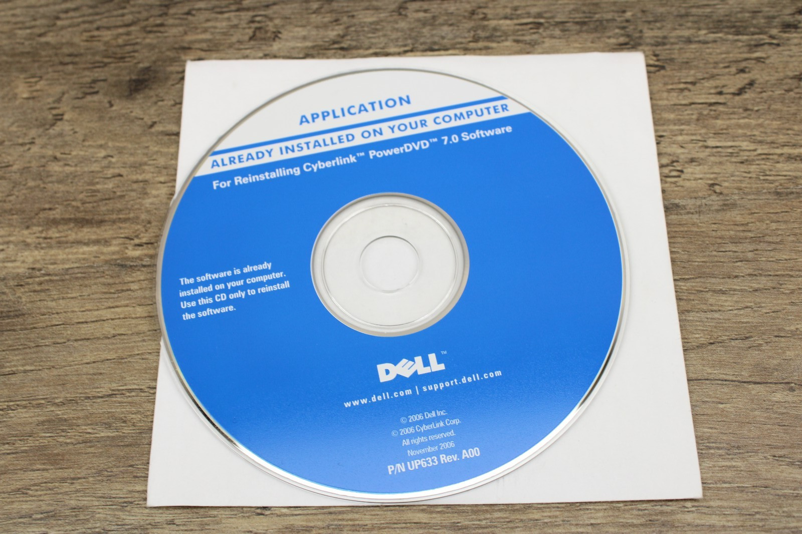 Cyberlink PowerDVD 7.0 Software CD (DELL ONLY) UP633