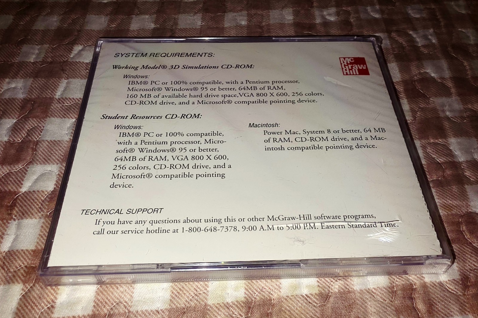 McGraw-Hill Vector Mechanics for Engineers: Statics & Dynamics CD Win95/Mac OS 8