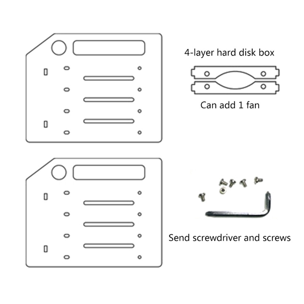 Hard Disk Bracket for 3.5in HDD Storage Bracket Organizer Case Rack Hard Drive