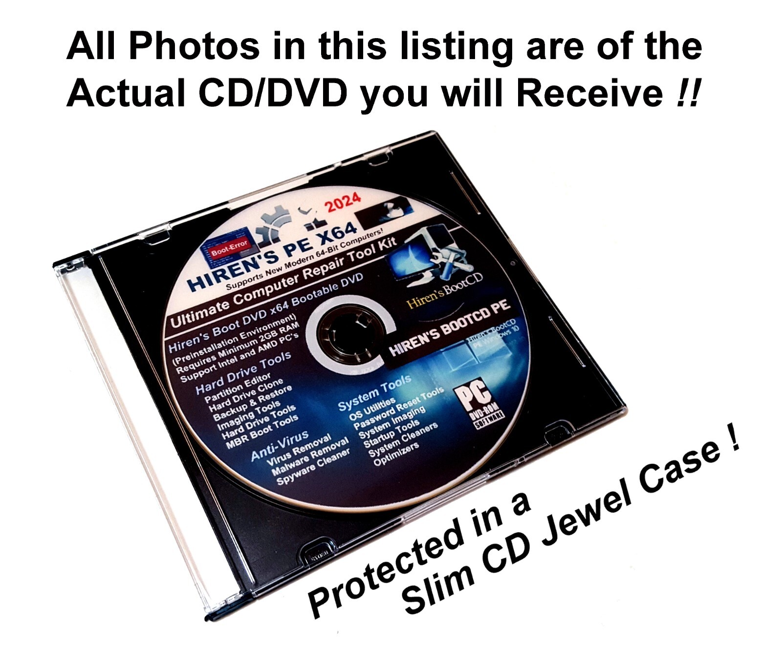 Hiren’s Boot CD/DVD•Windows Recovery•HDD,SSD Repair&Clone•Virus Removal & More
