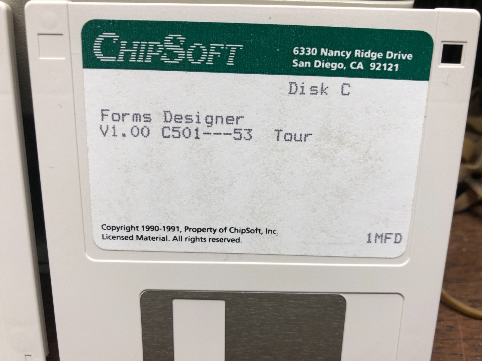 ChipSoft for Macintosh Software 3-1/2″ disks – vintage Mac software