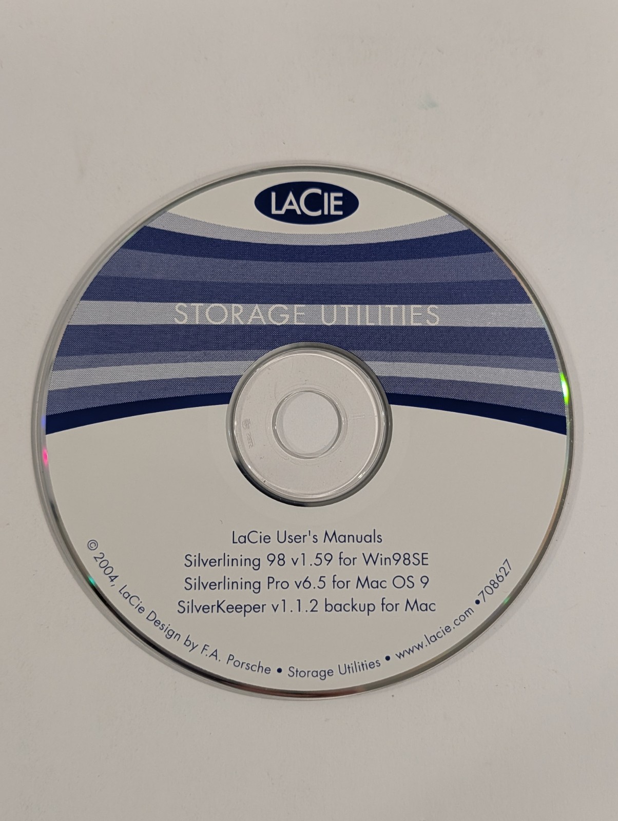 LaCie Storage Utilities User’s Manual Software Disc 2004 | Disc Only