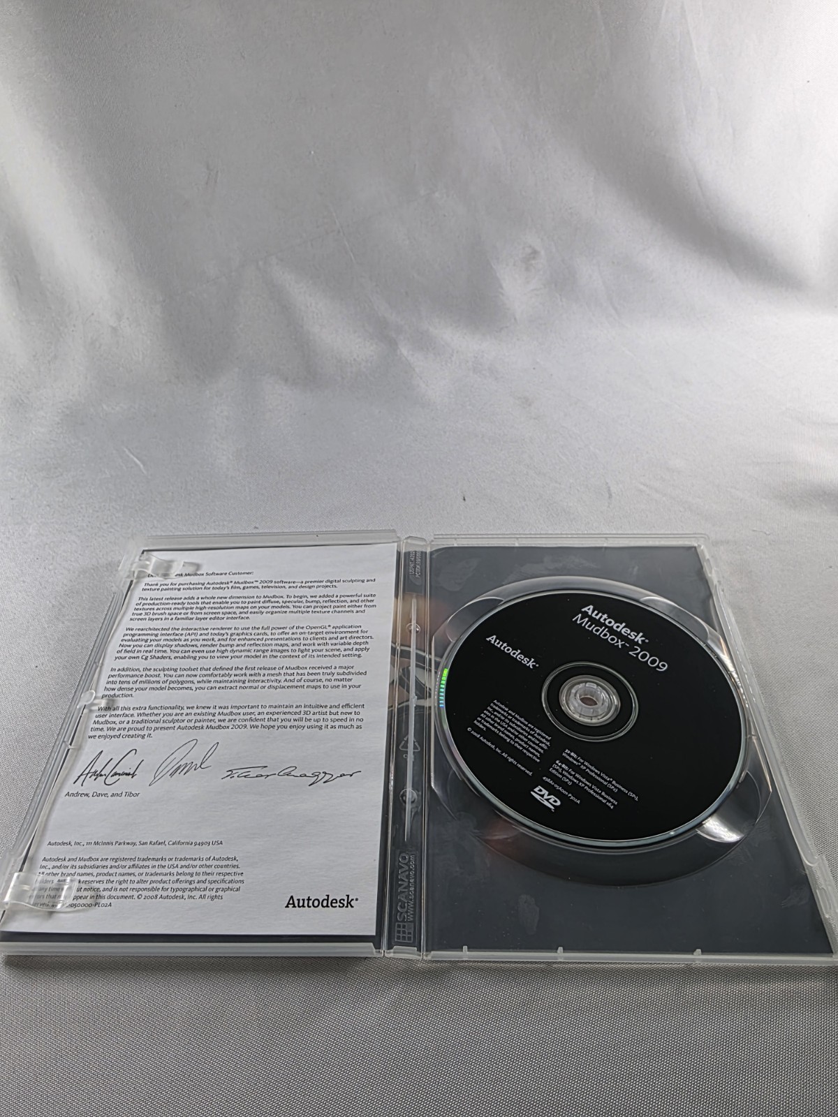 Autodesk Mudbox Student Version 2009 English DVD With Serial Number & Key