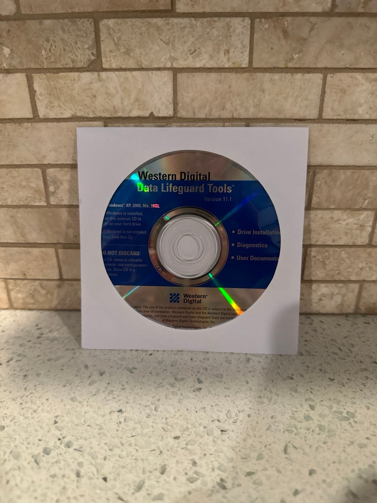 Western Digital Data Lifeguard Tools v 11.1 CD for Windows XP, 2000, ME, 98SE