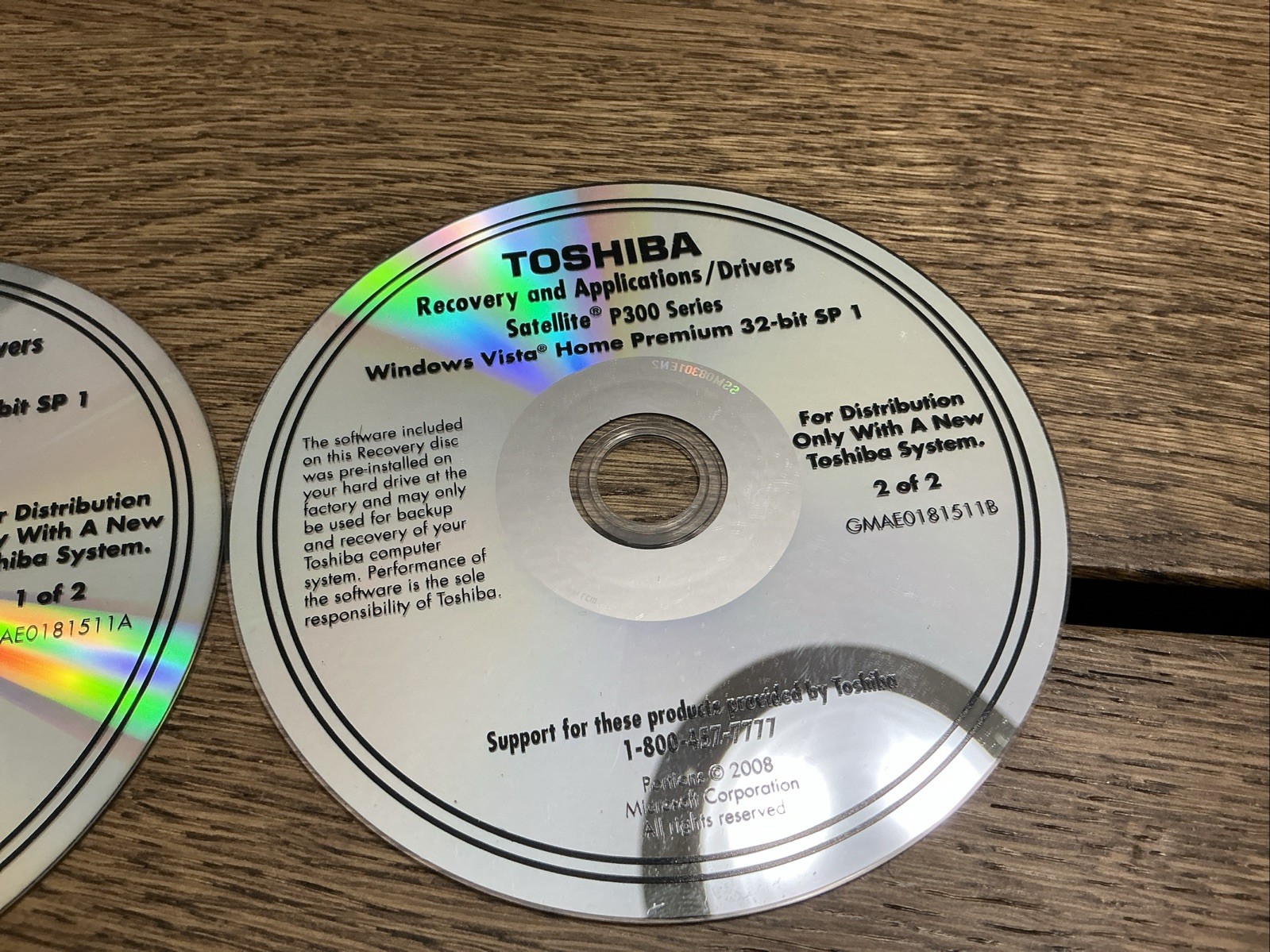 Toshiba Recovery Applications Drivers Satellite P300 Win Vista Home Premium 32
