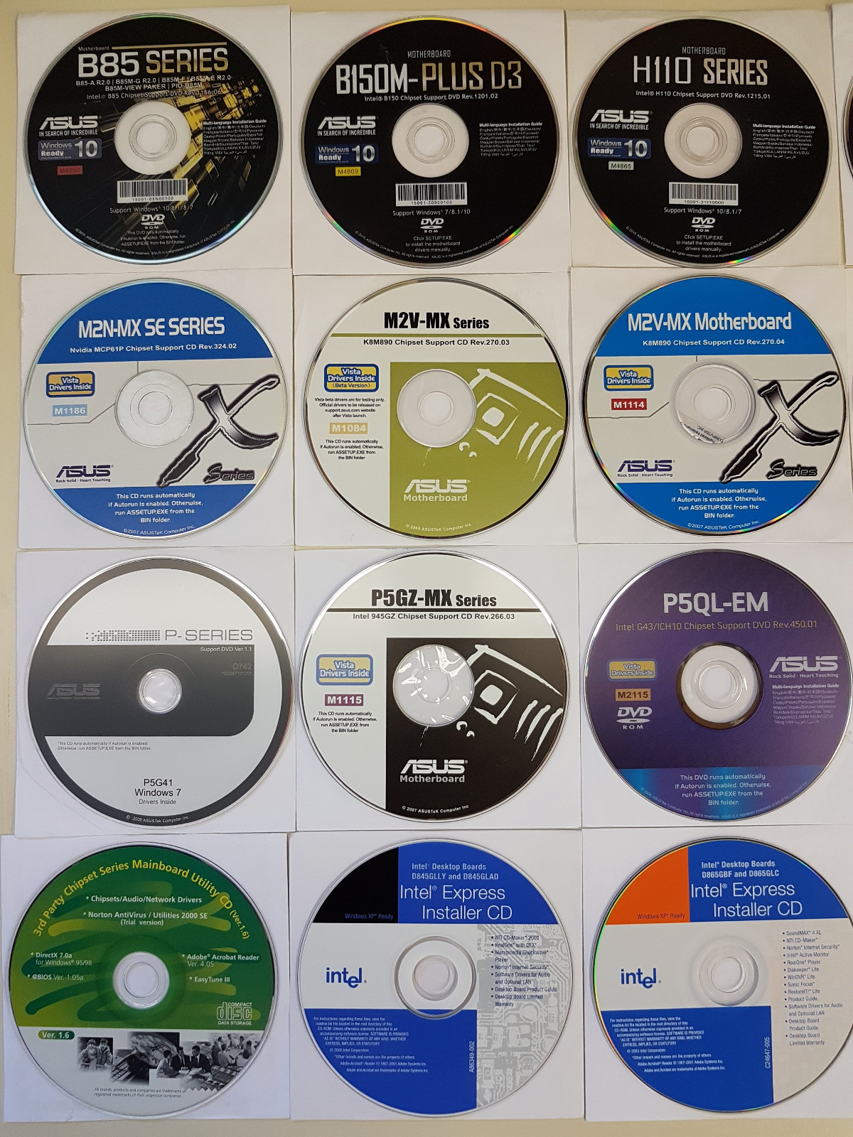 Choose 1 / Asus Gigabyte Intel / Motherboard Drivers and Applications CD/DVD