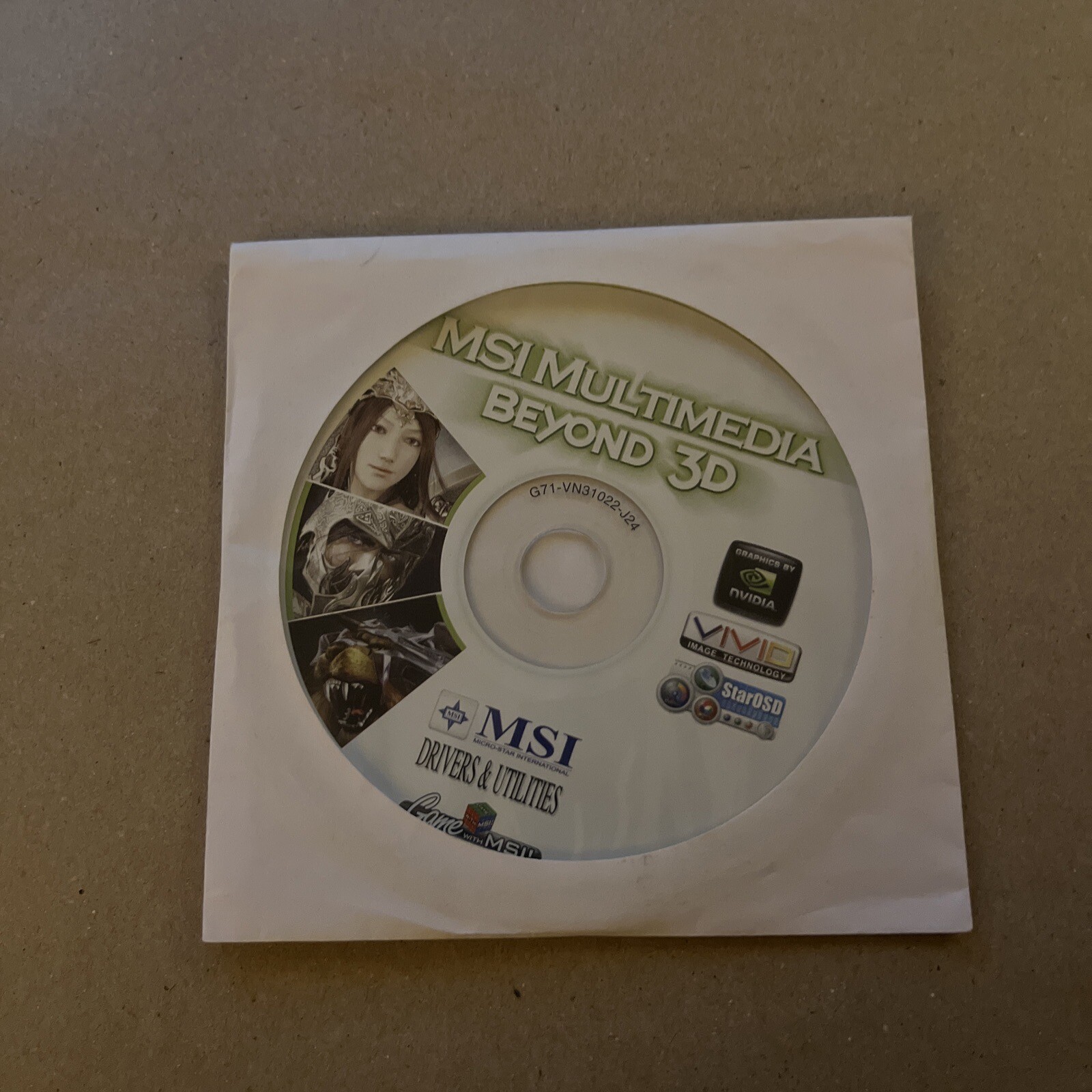 MSI Multimedia Beyond 3D Drivers and Utilities CD ROM DISC