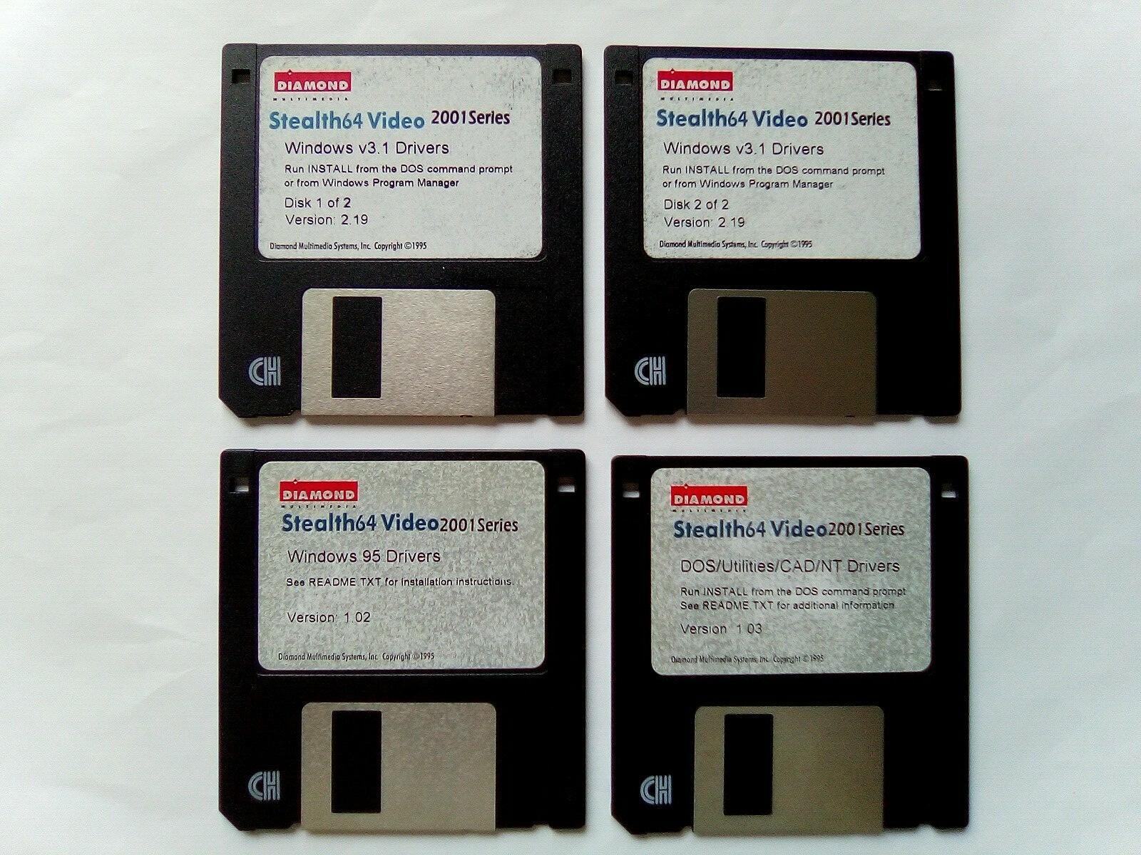 Diamond Stealth64 Video 2001 Series for Windows 3.1, Windows 95, and DOS