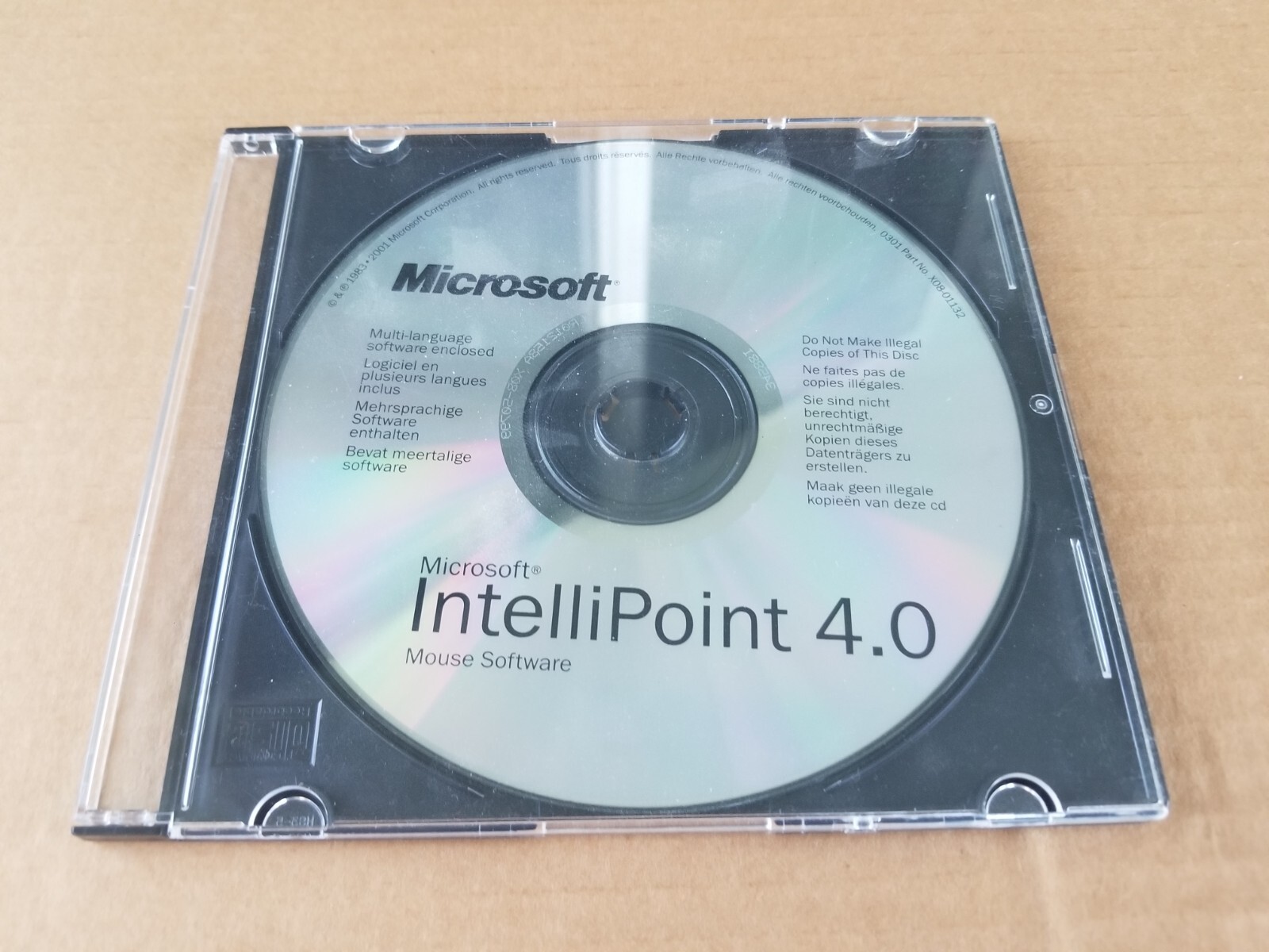 Microsoft Intellipoint 4.0 Mouse Install Software Disc Only w/ Jewel Case