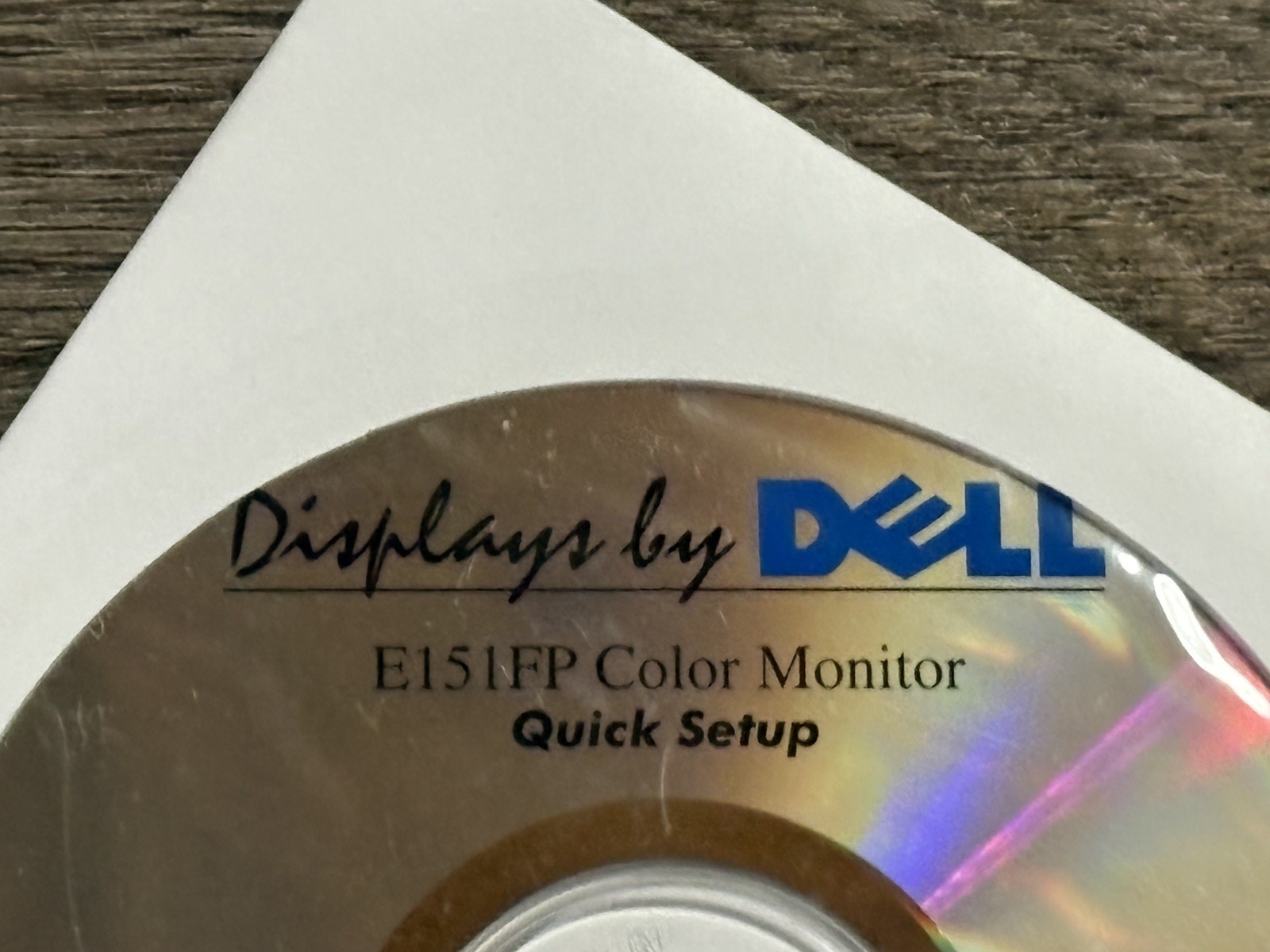 Displays by Dell E151FP Color Monitor Quick Setup CD