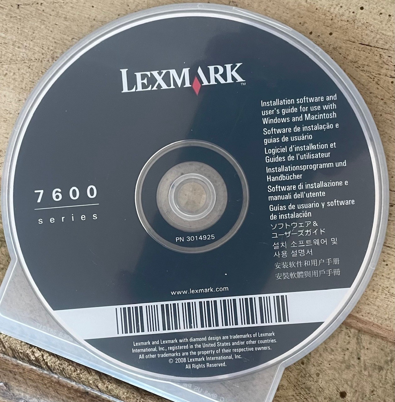 Lexmark 6600 series Printer Installation Software Disk CD
