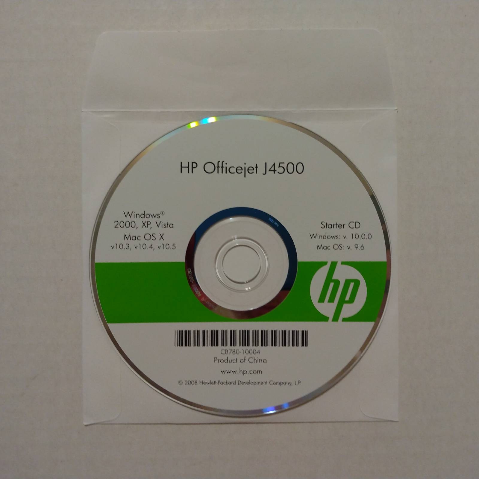 Printer HP Officejet J4500 CD Disc for Windows / Mac OS X – CB780-10004