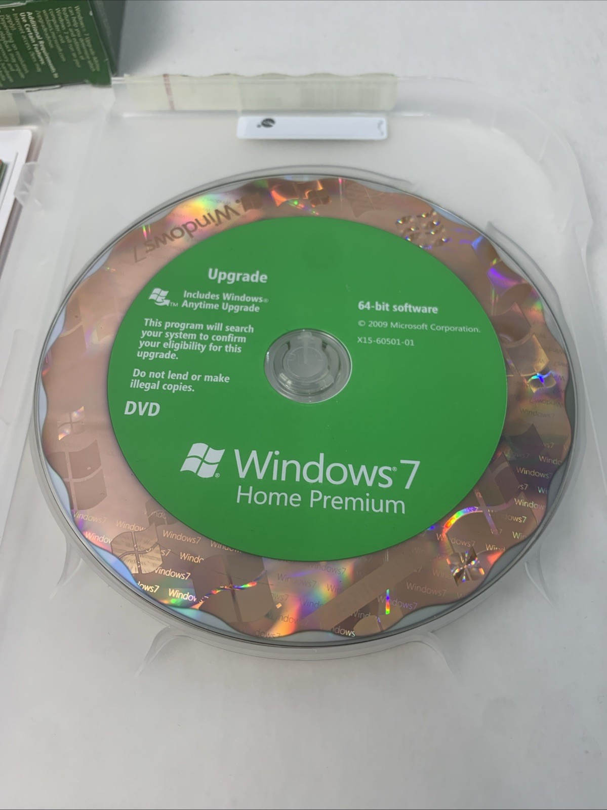 Microsoft Windows 7 Home Premium Upgrade 32 & 64 Bit DVDs MS Windows With Key
