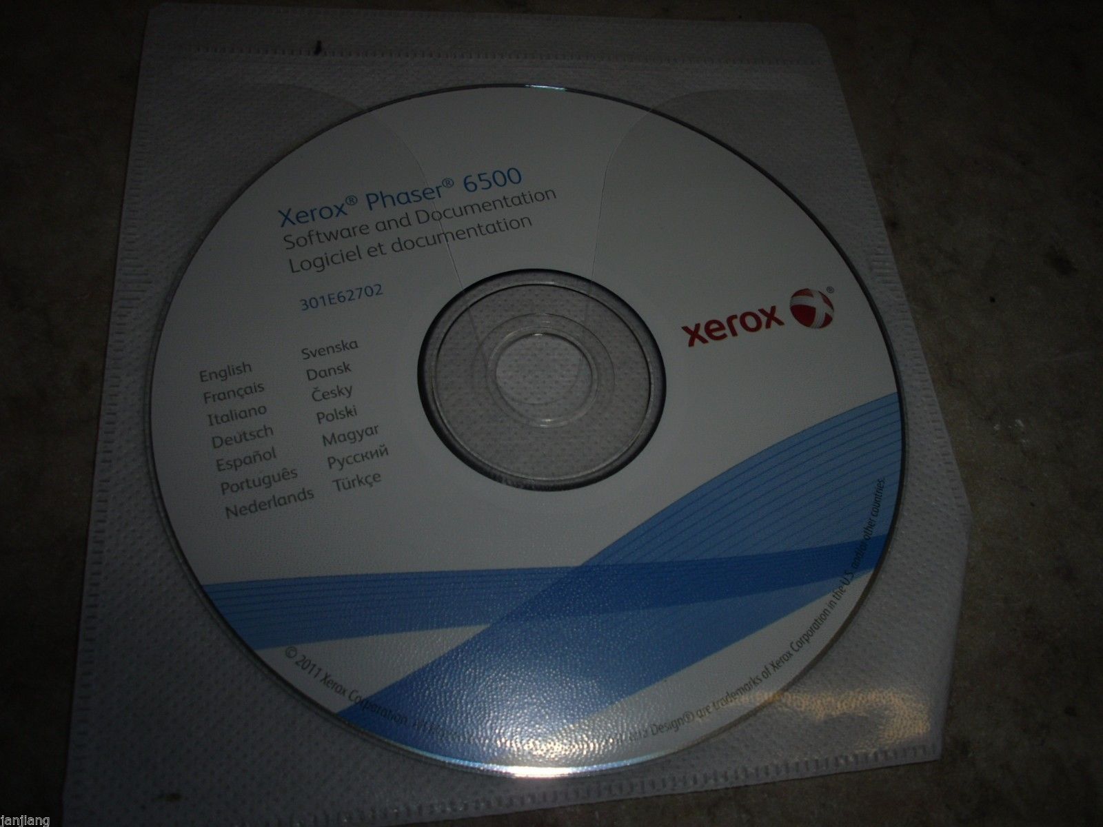 New ! Genuine Xerox Phaser 6500 Printer CD Software Driver Utilities 301E62702