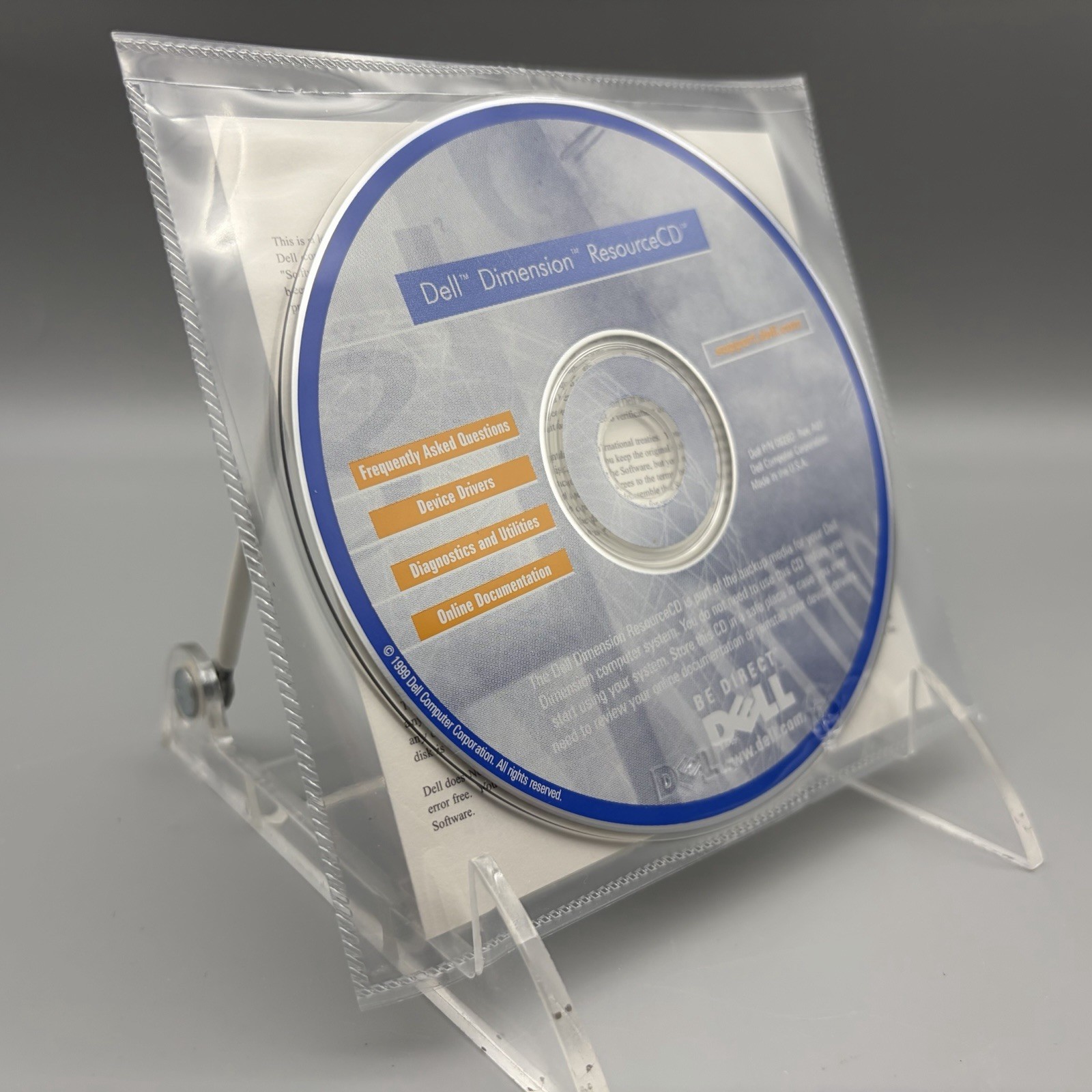 1999 Dell Dimension Resource CD Rom P/N 0628D OEM Software Drivers & Utilities