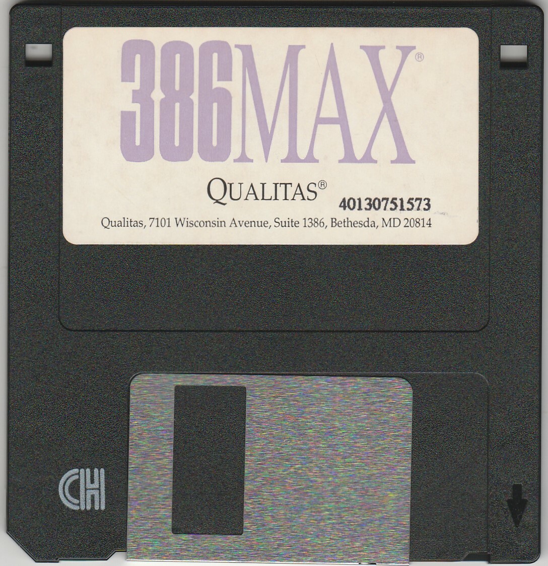 386MAX by Qualitas ~ 3.5 disk