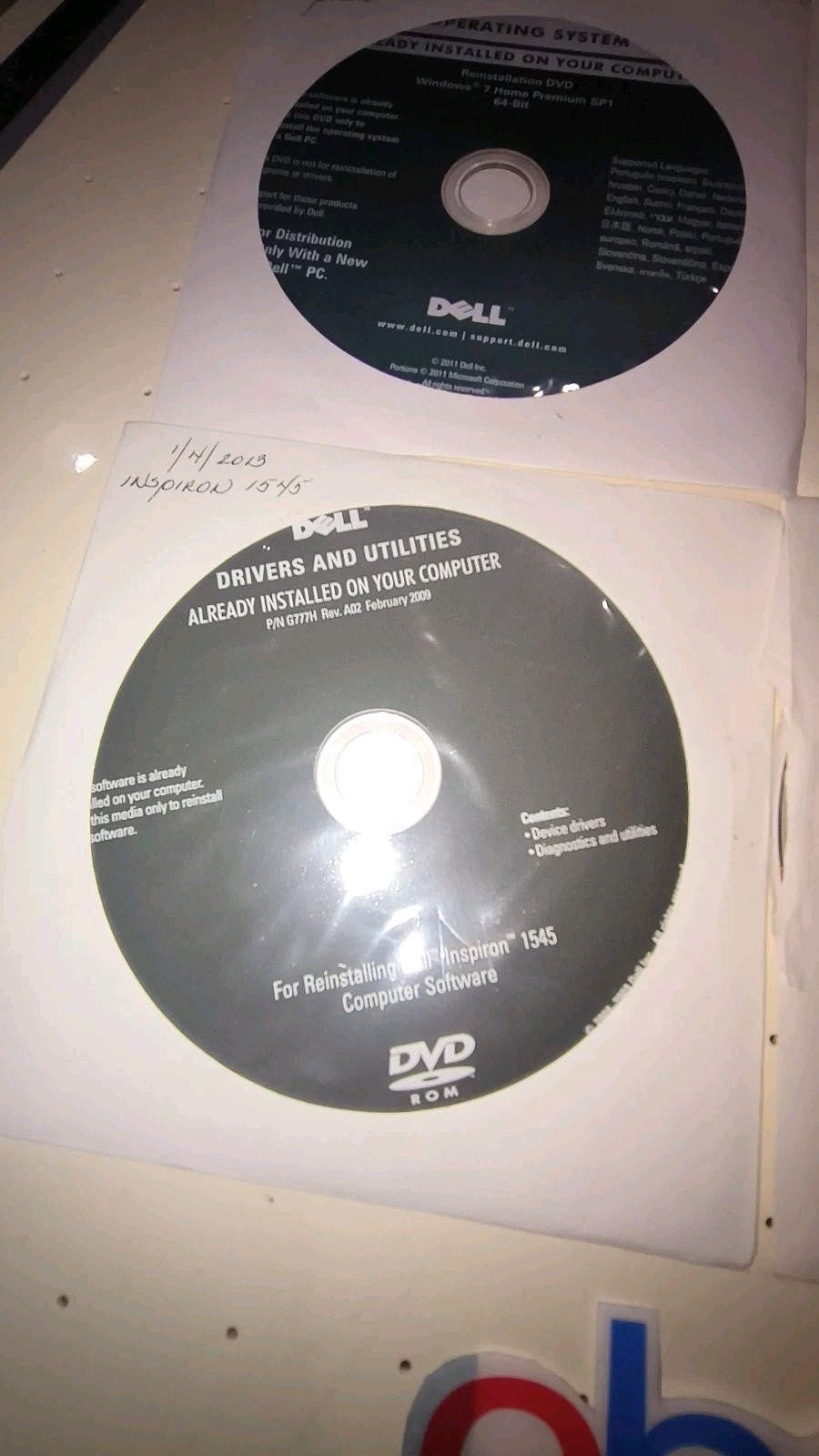 Inspiron 17R 1545 XPS L5 DELL OPERATING SYSTEM DRIVERS UTILITIES DISCS Windows 7