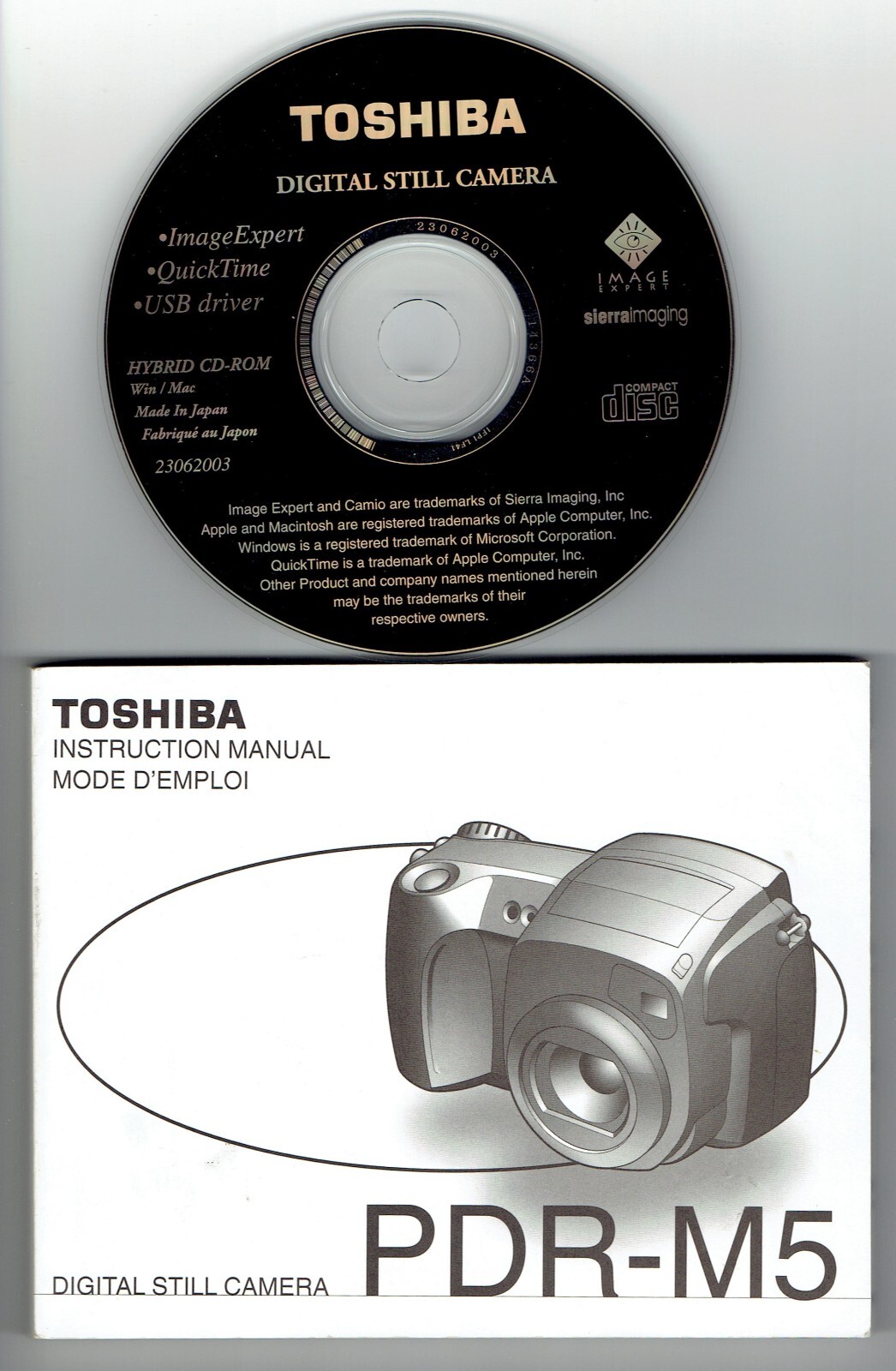 Toshiba PDR-M5 CD and Manuals