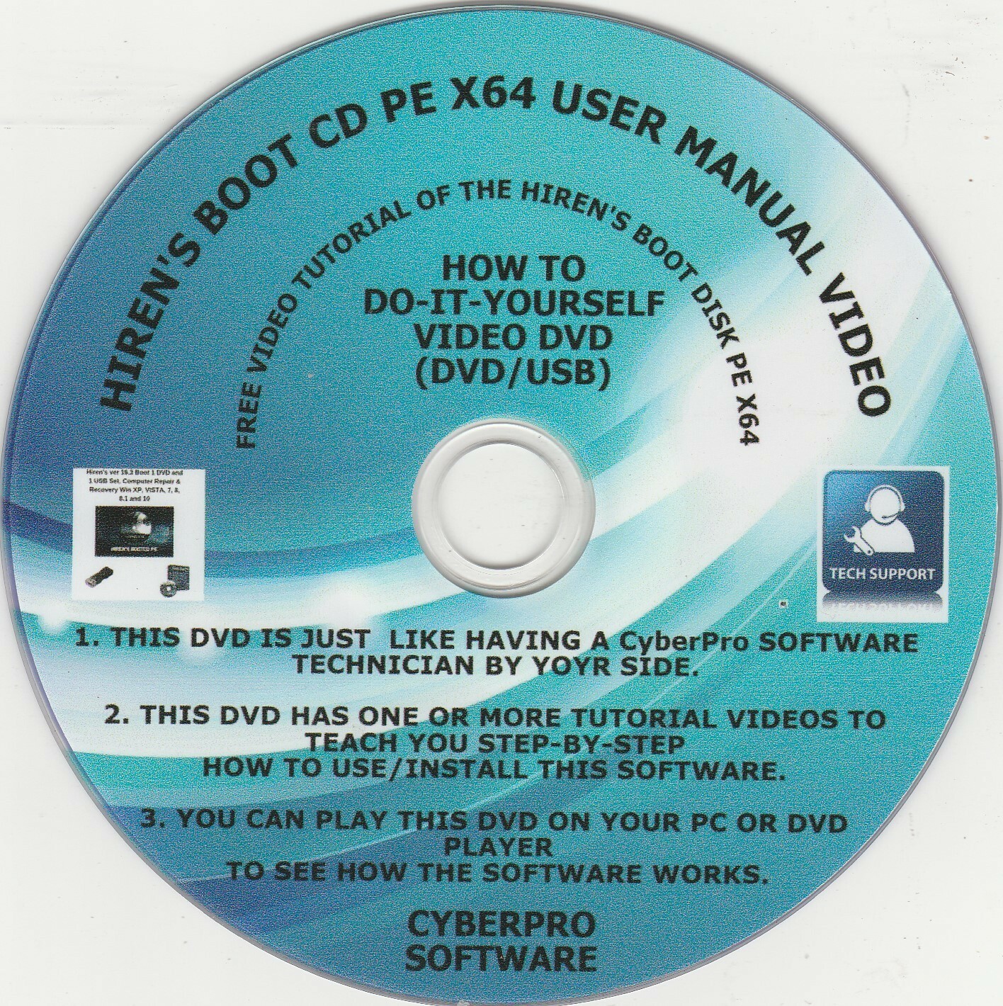 Hiren’s Boot CD PE X64 User Manual Video by Cyberpro ~ CD-ROM