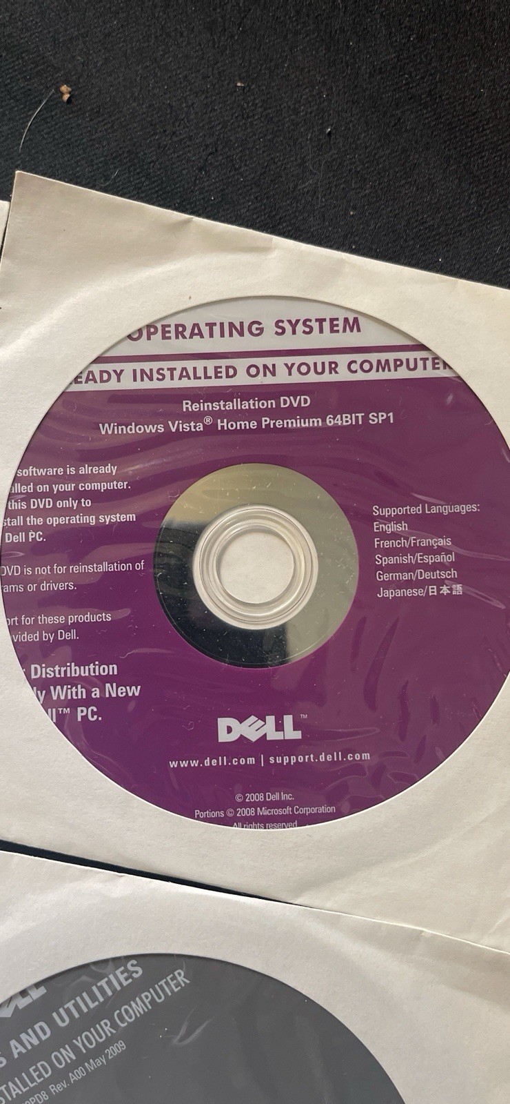 Lot of 4 Install Discs 2009 Dell Inspiron Dell Studio Drivers & More Software
