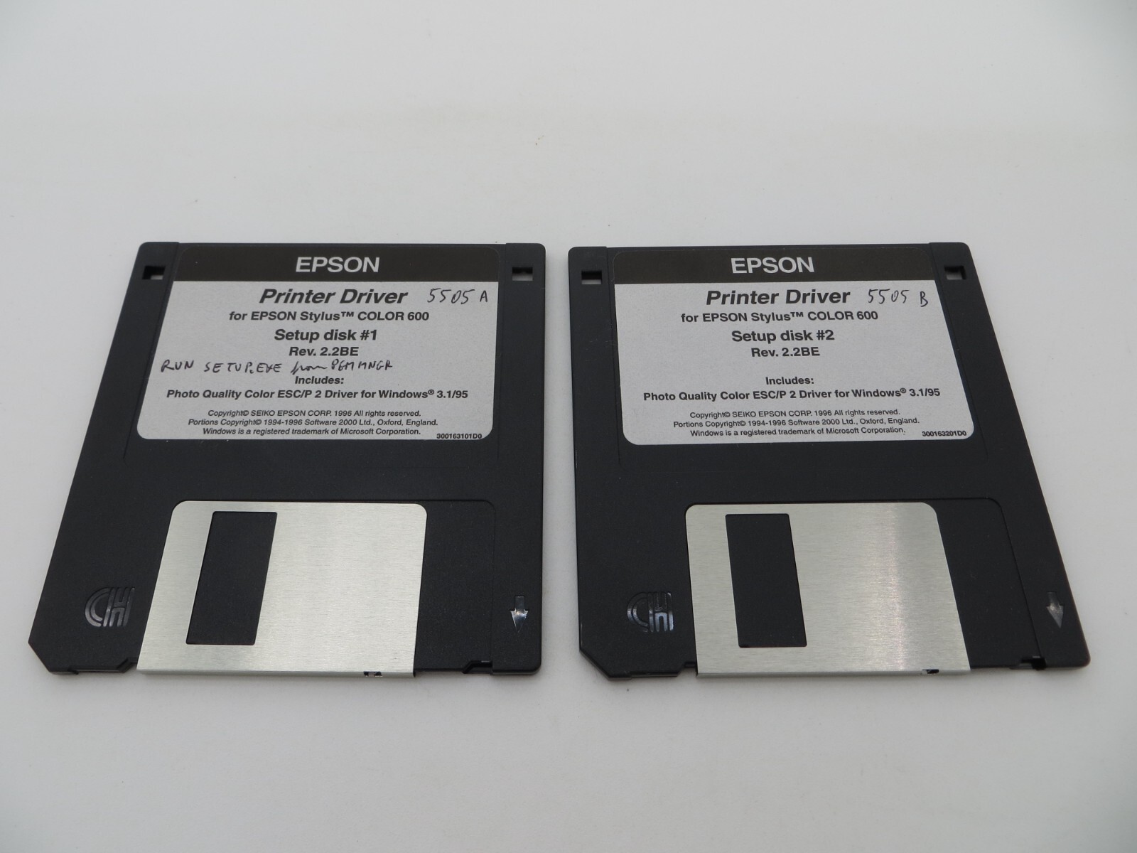 EPSON Printer Driver Setup Disks 3.5″ Floppy Discs for Epson Stylus Color 600 –