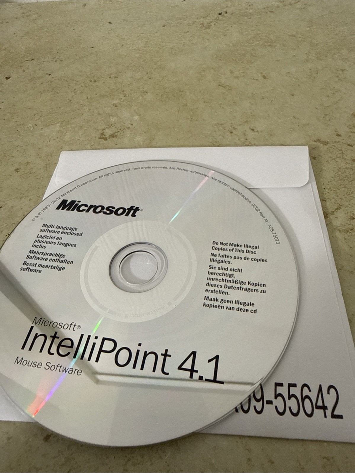 Microsoft IntelliPoint 4.1 Keyboard Software CD
