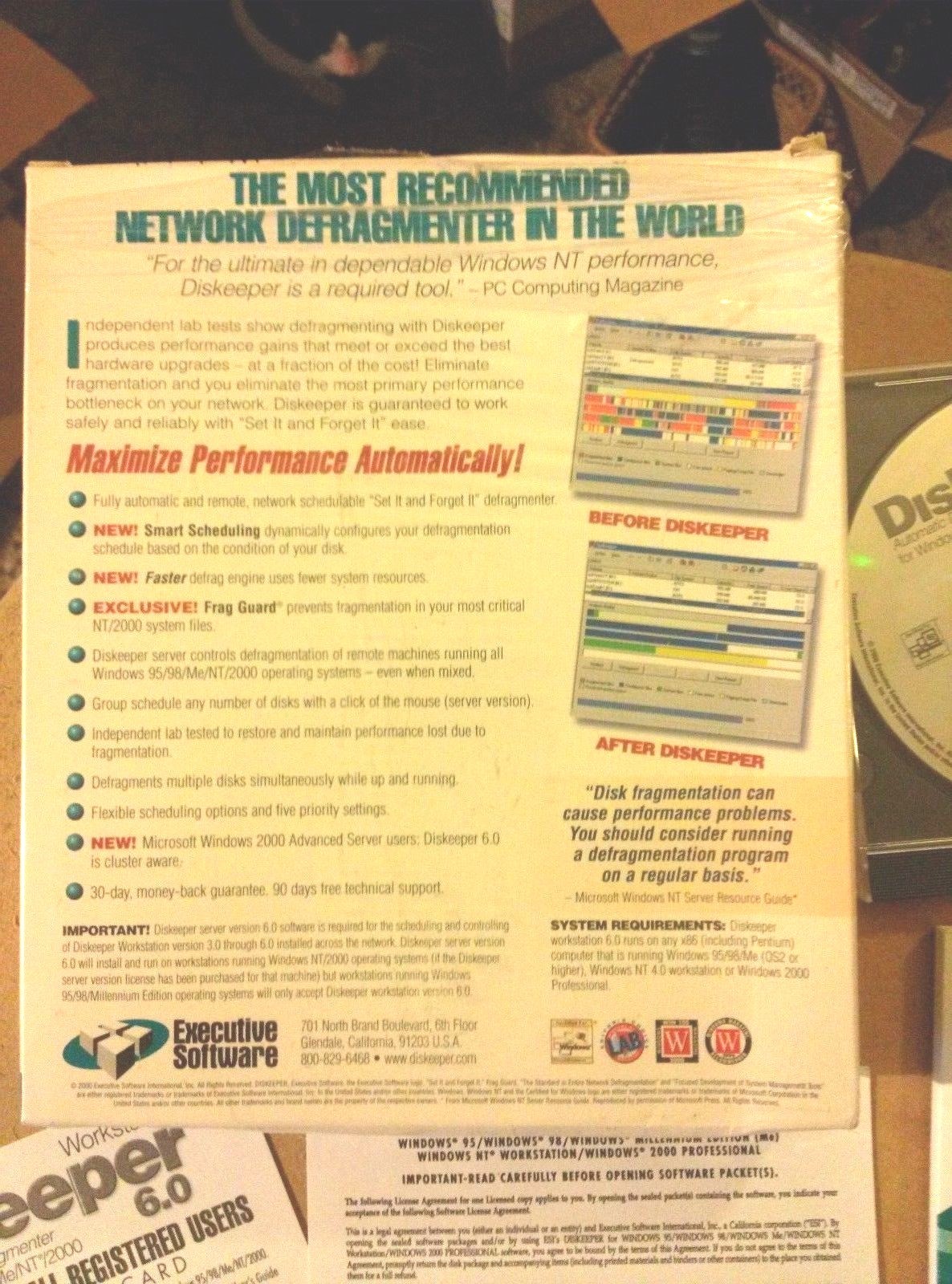 EXECUTIVE SOFTWARE DISKEEPER WORKSTATION 6.0