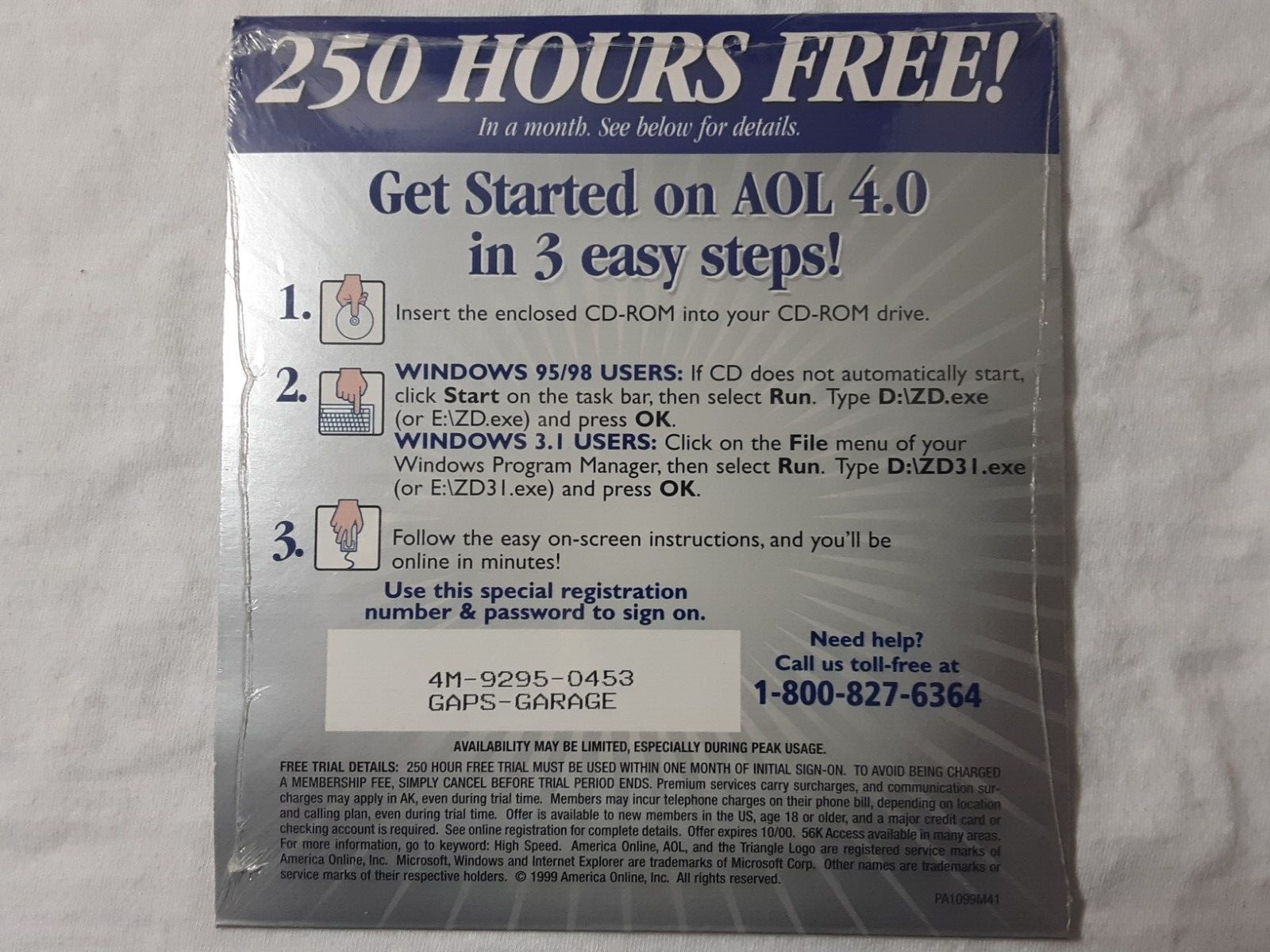 retro 1999 CD-Rom PC Computing Top 100 Downloads FREE SHIPPING rare AOL trial