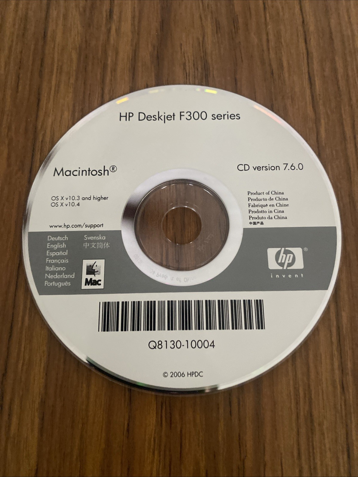 HP DeskJet F300 Series CD Windows 6.0.0a Macintosh OS X Manual Software Disc