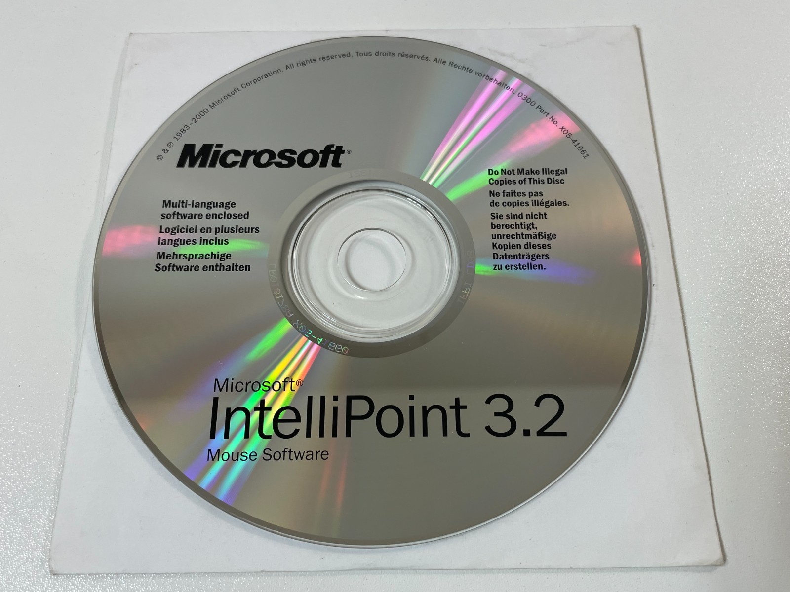 Microsoft IntelliPoint 3.2 Mouse Software Driver Vintage CD-ROM 2000 y2k