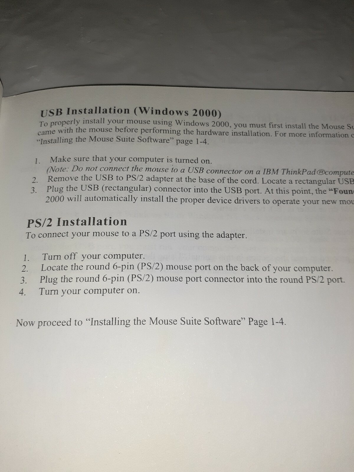 IBM Mouse Suite Ver 1.6 CD-Rom And User Manuals Win 98/Win ME *NO MOUSE*