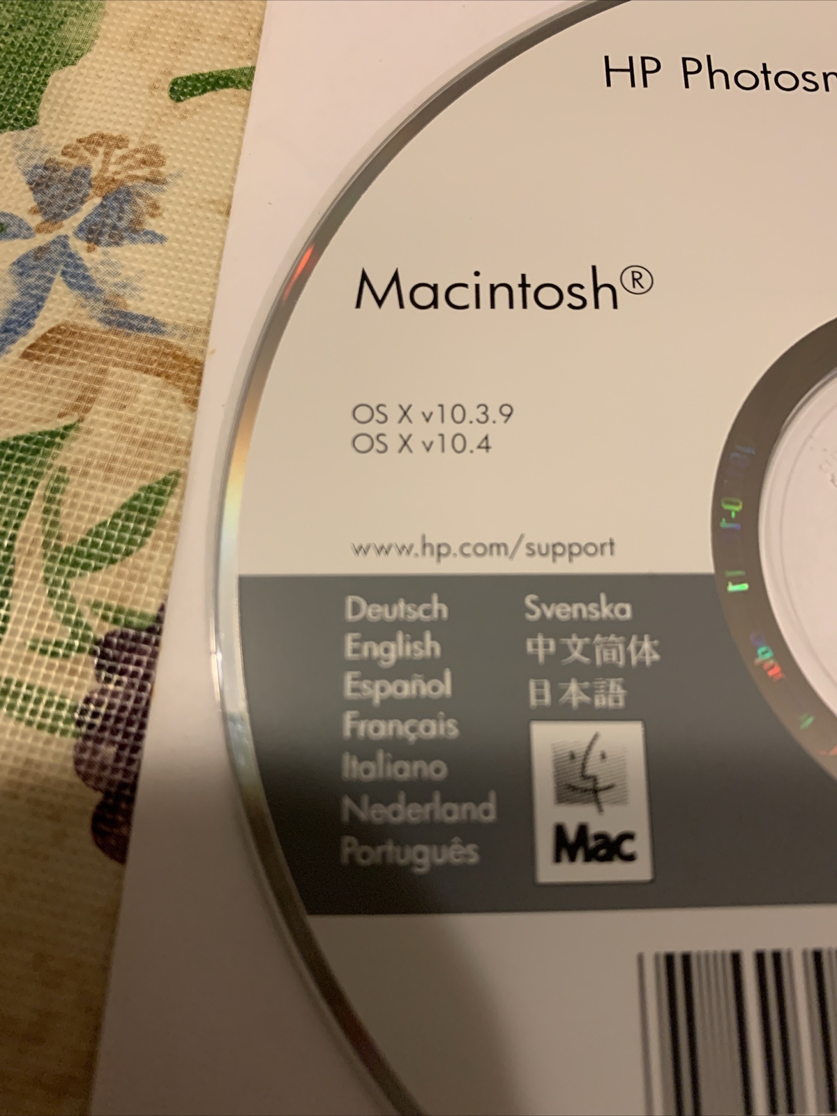 HP Photosmart C3100 Series Software Disc Macintosh CD Version 7.8.0 Q8150-18011