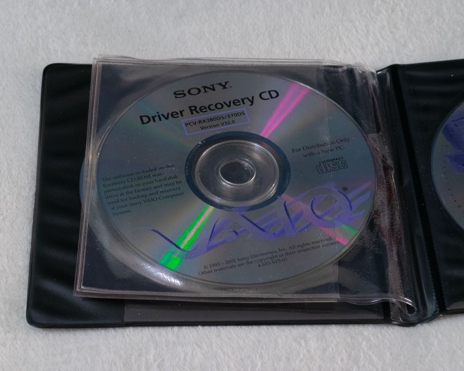Sony VAIO System Application Driver Recovery CDs PCV-RX380DS/370DS 6 Discs