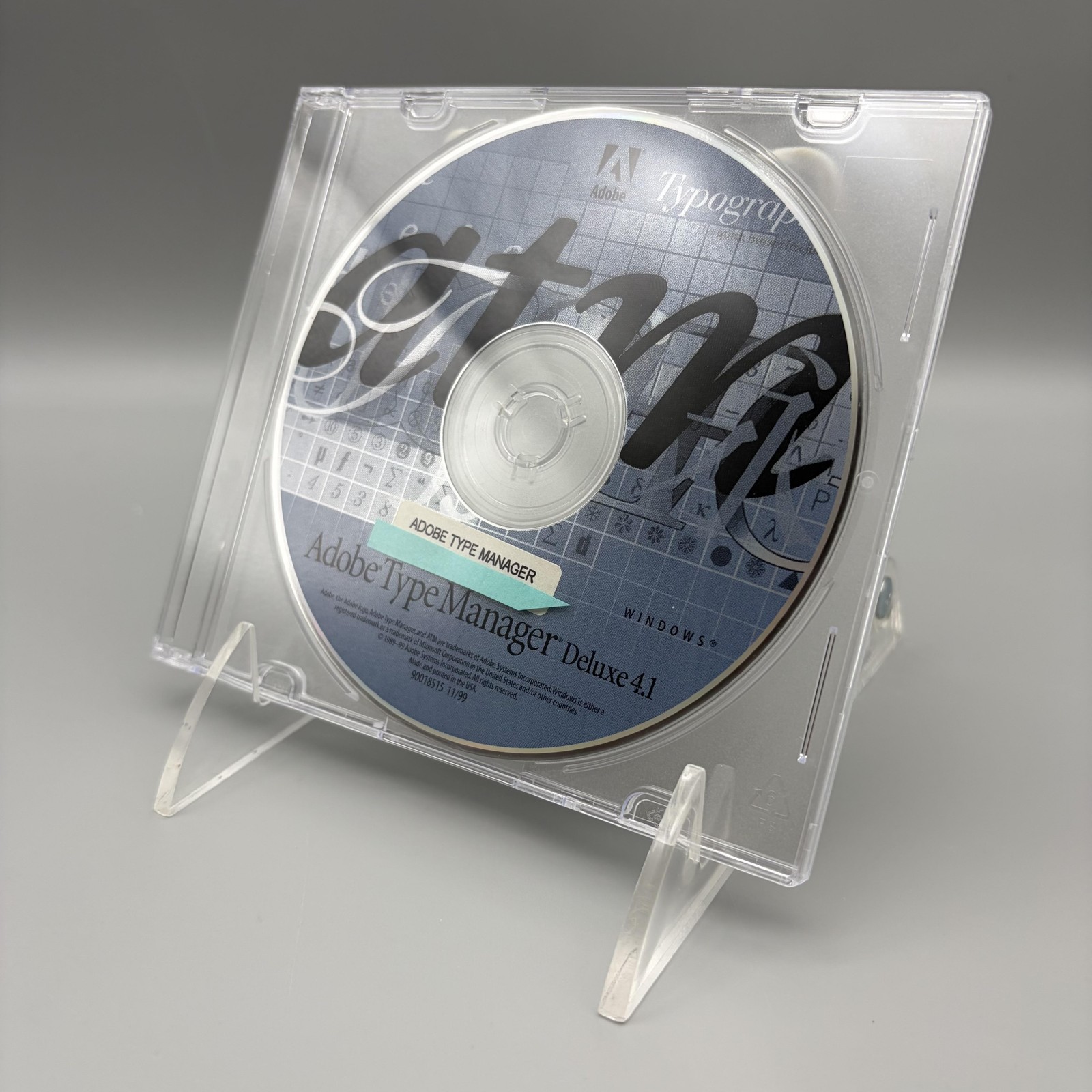 Vintage 1999 Adobe Type Manager Deluxe 4.1 Windows CD-ROM Font Software ATM