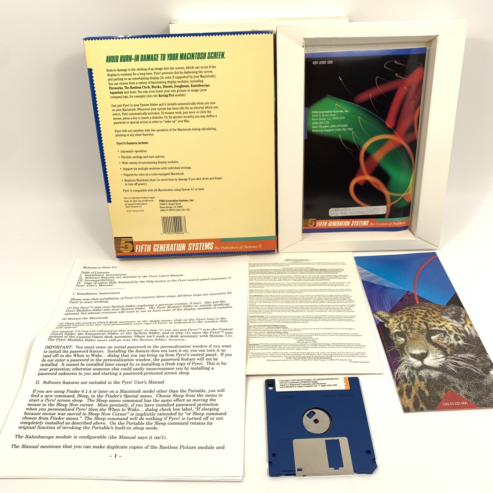 Vintage PYRO Macintosh Apple 3.5″ Hard Disk Screen Saver Fifth Generation System
