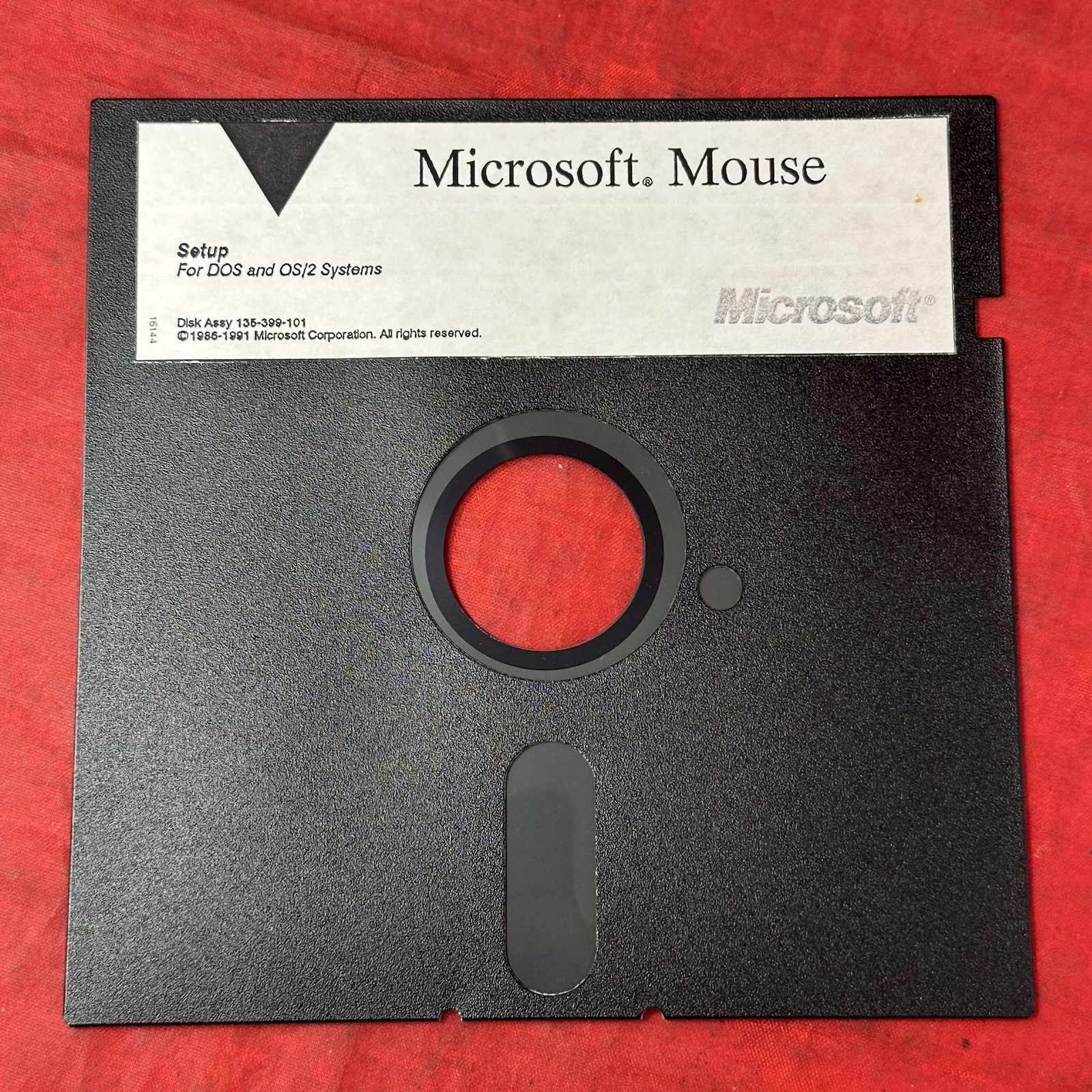 Microsoft Mouse for DOS & OS2 Systems 5.25″ Disk 135-399-101 Vintage