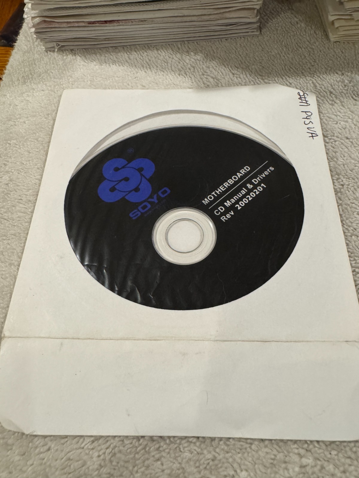 Soyo Motherboard CD Manual & Drivers Rev 20020201 – CD ONLY VERY GOOD CONDITION!