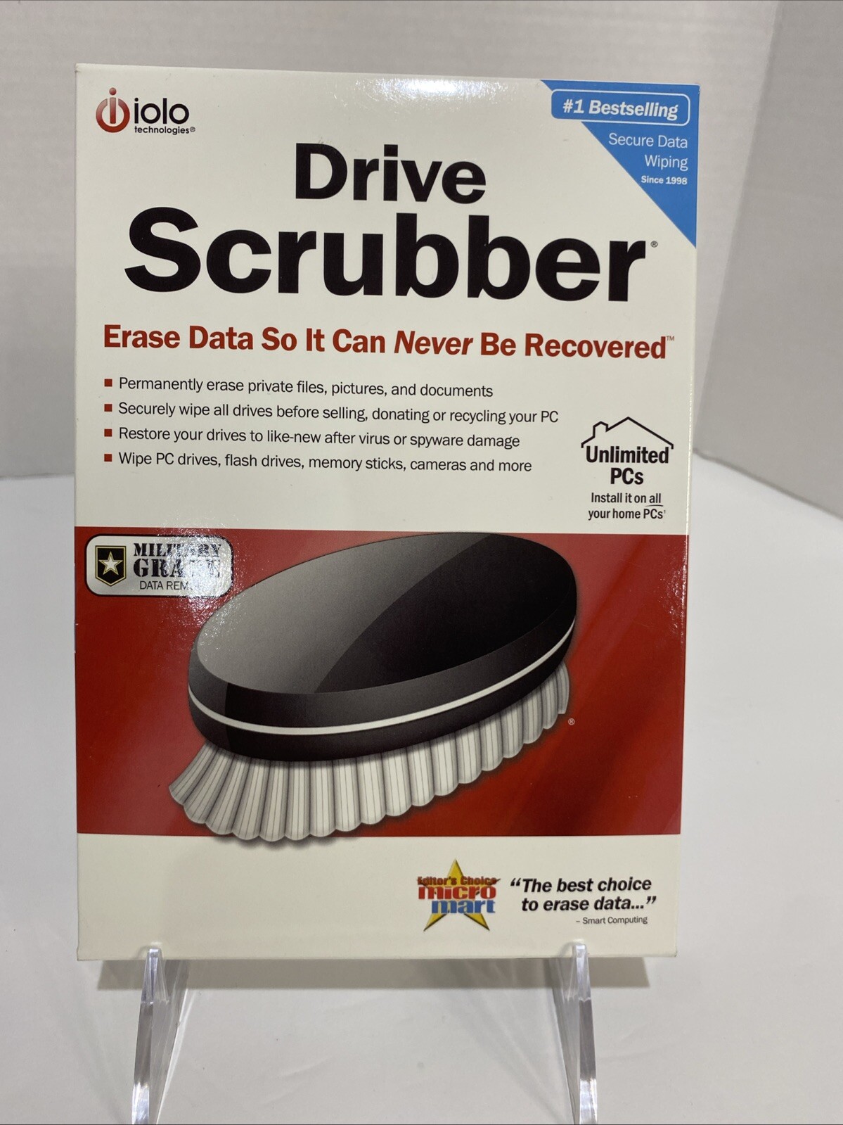 GENUINE Iolo Military Grade Drive Scrubber For Windows Security New Sealed